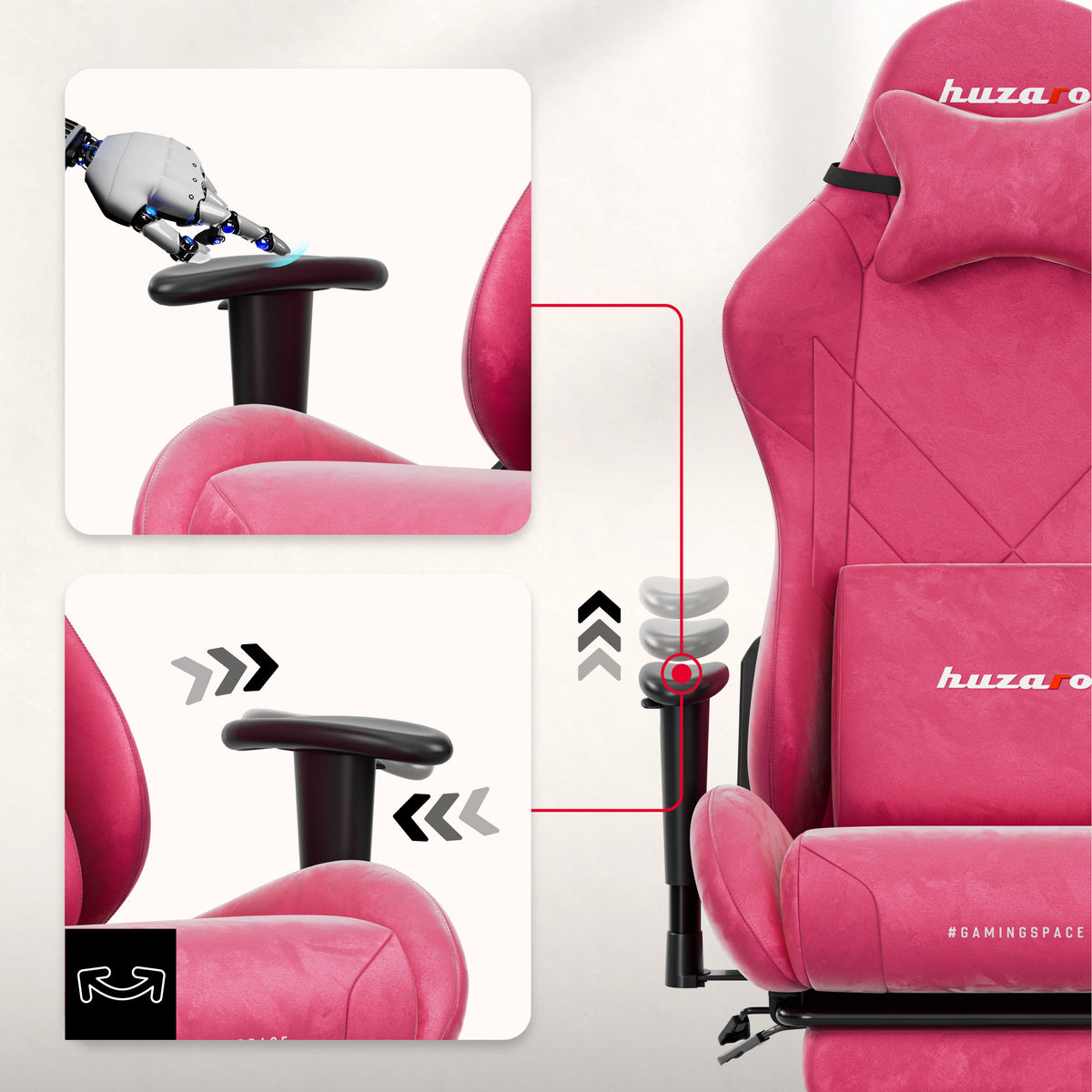 Fotel gamingowy Huzaro Force 5.7 Pink