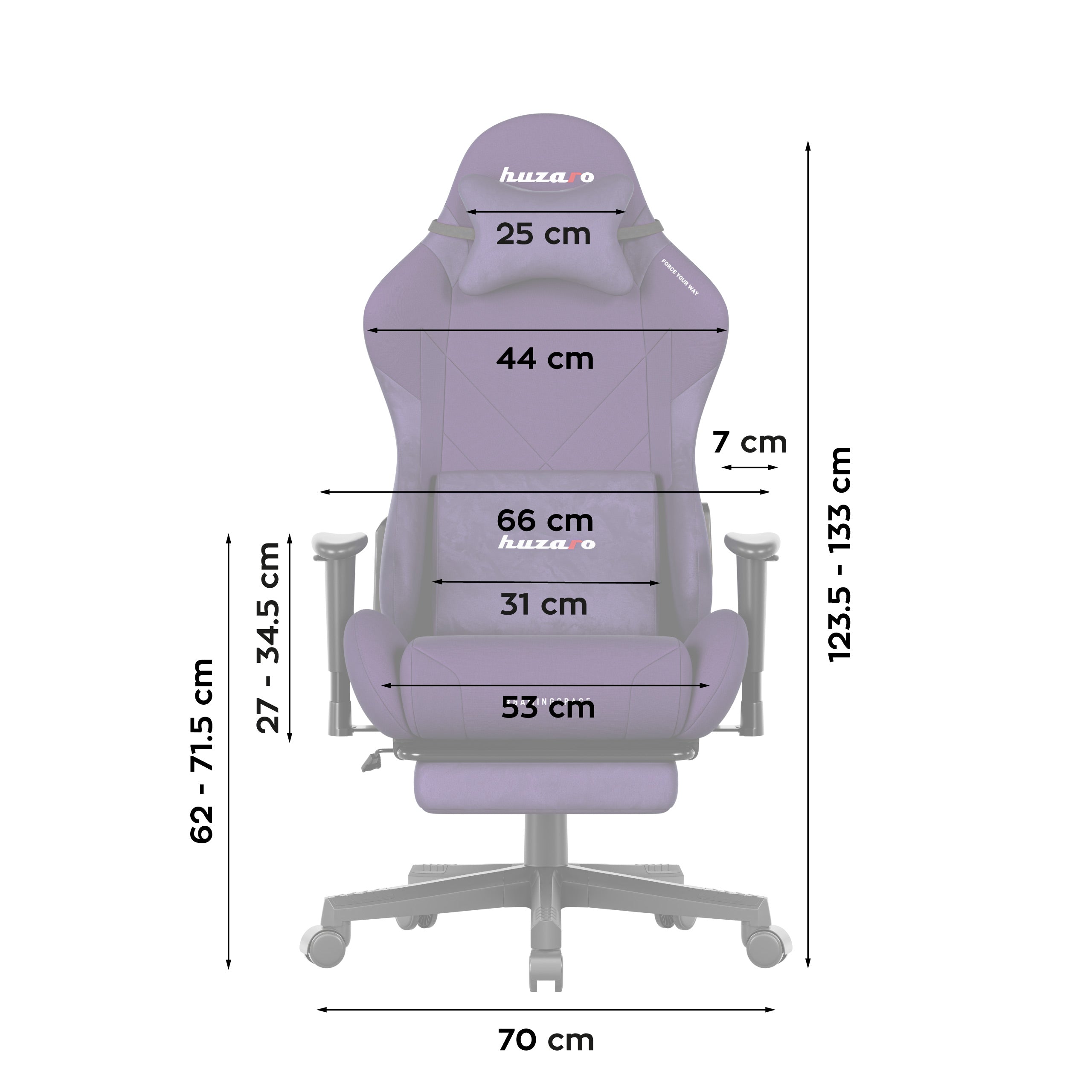 Fotel gamingowy Huzaro Force 5.7 Purple