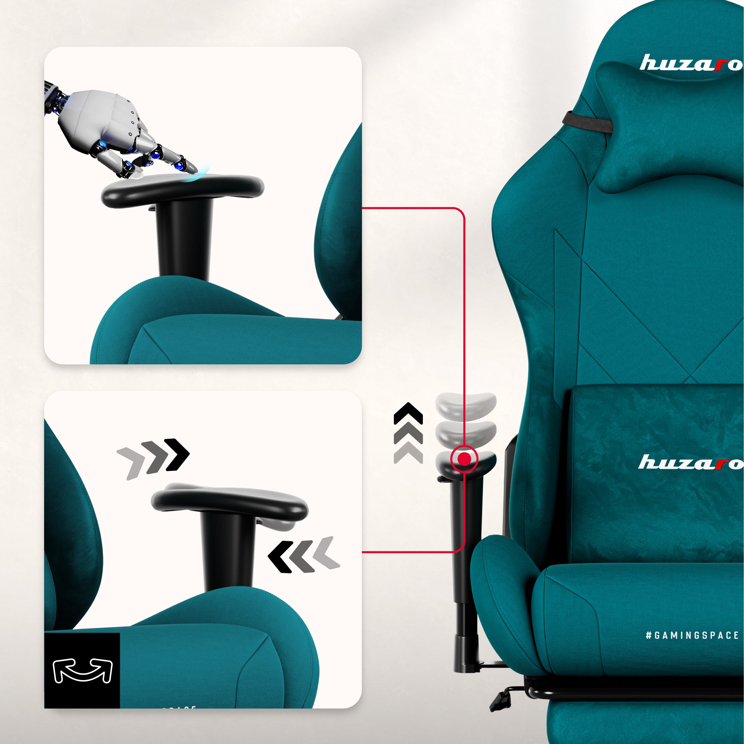 Fotel gamingowy Huzaro Force 5.7 Teal