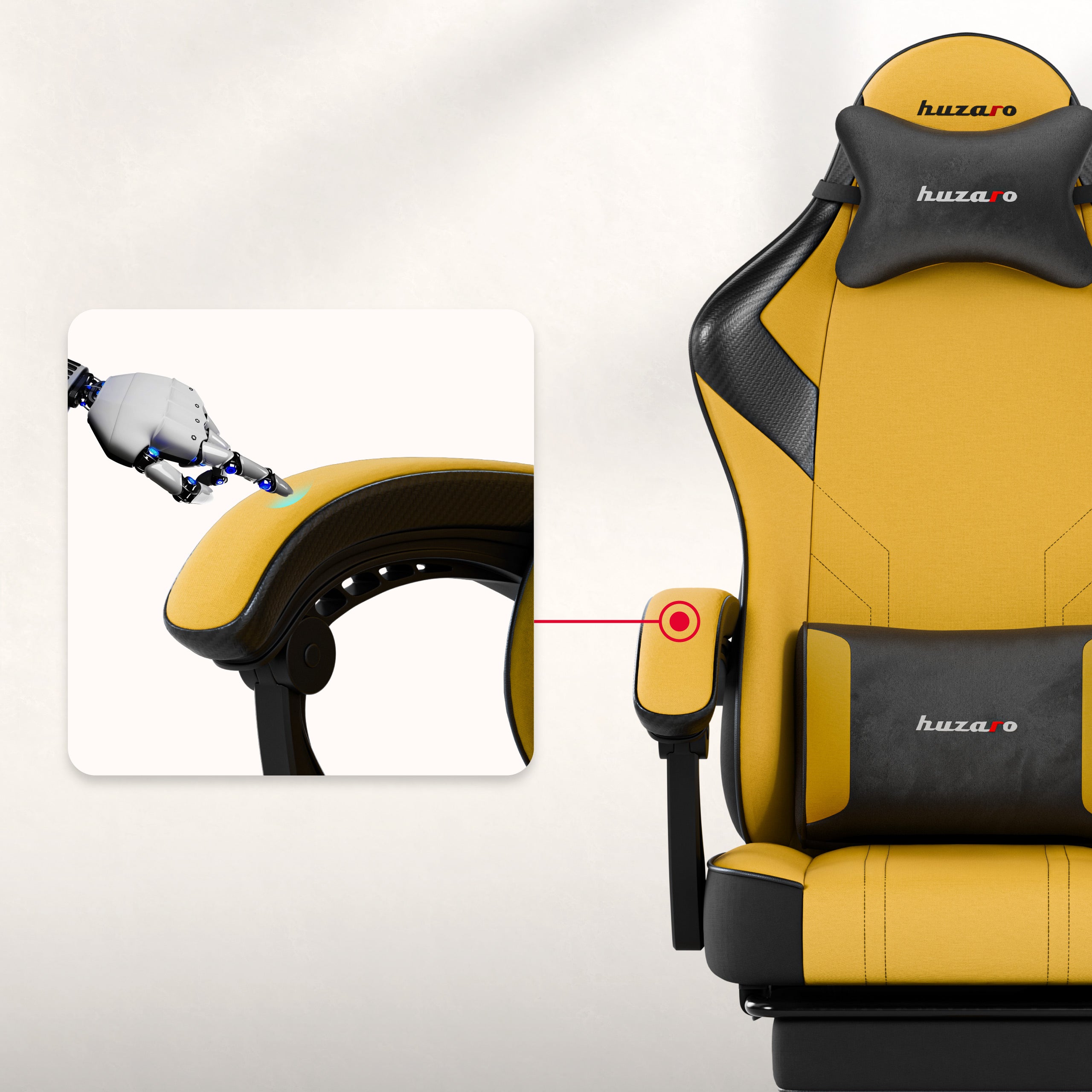 Fotel gamingowy Huzaro Force 3.7 Yellow