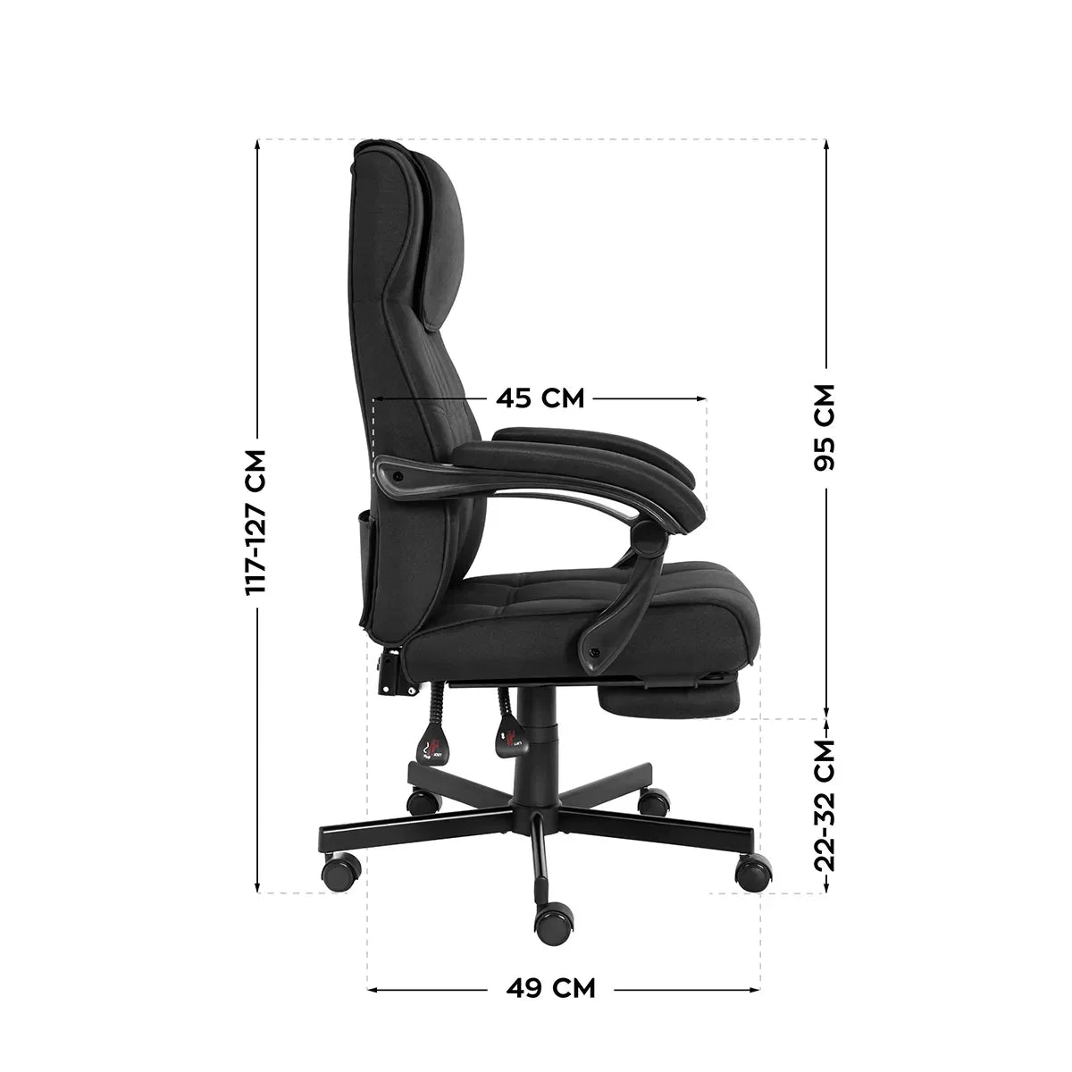 Fotel biurowy z masażem Mark Adler Boss 5.3 Black