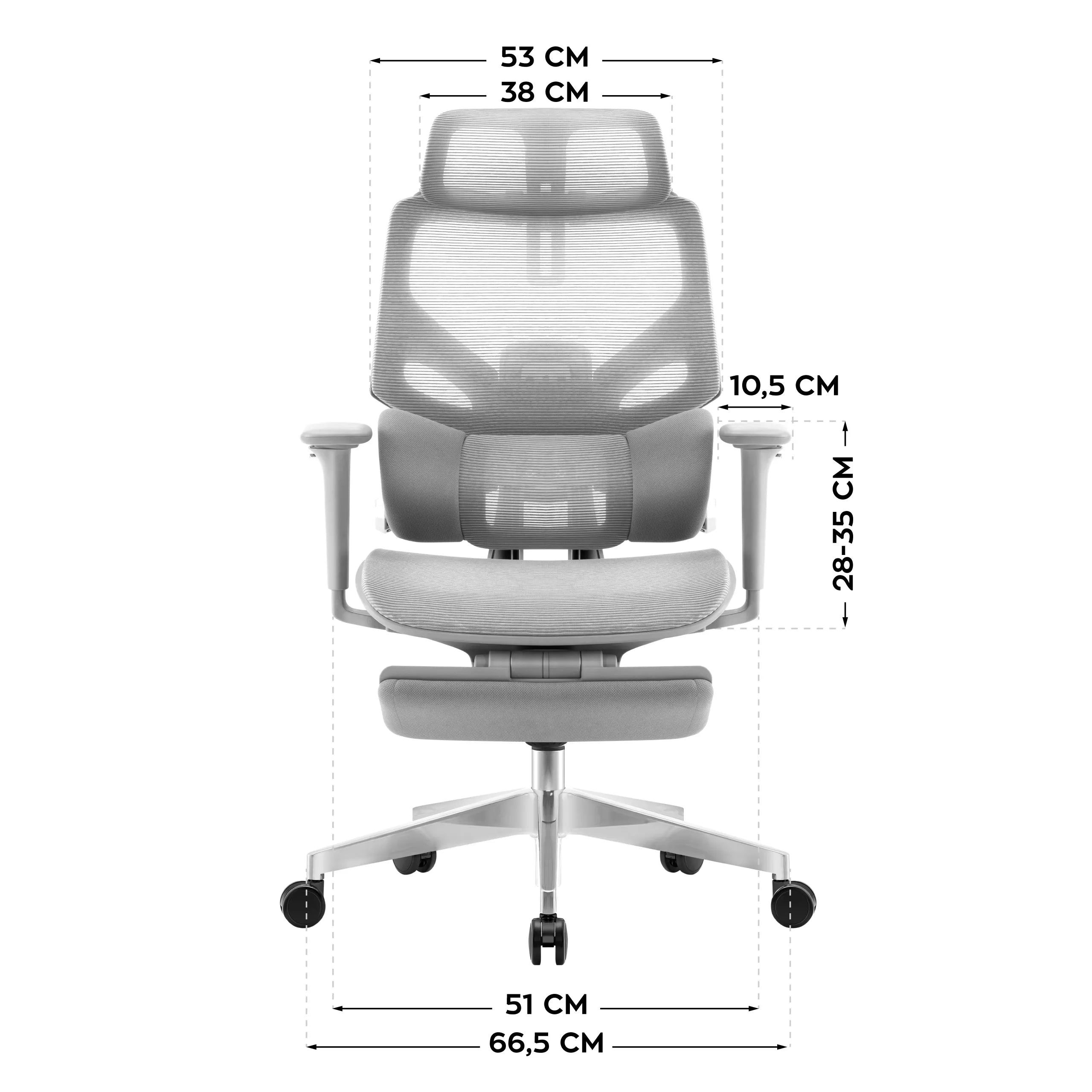 Fotel ergonomiczny Mark Adler Expert 8.7 Grey Mesh