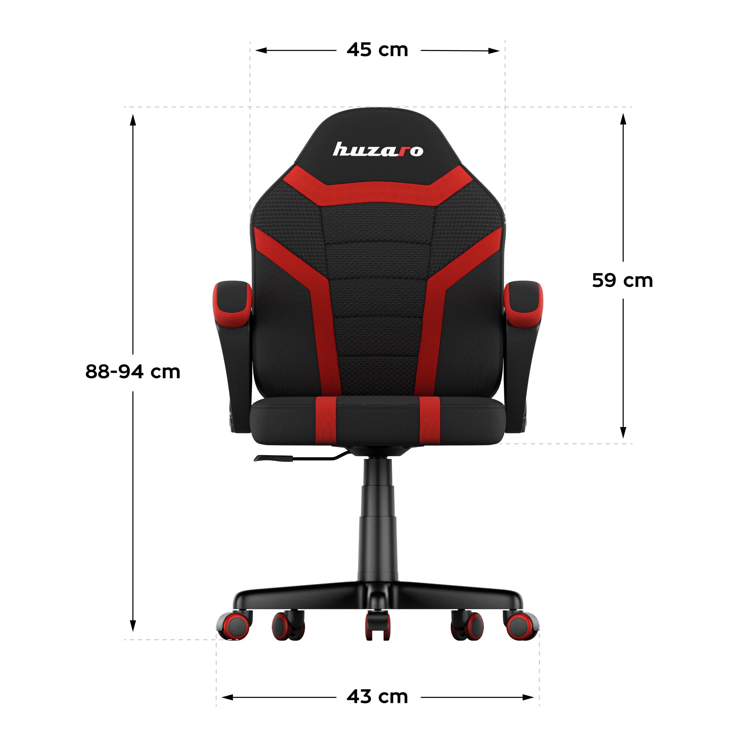 Fotel Gamingowy dla dziecka HUZARO RANGER 1.0 Red Mesh