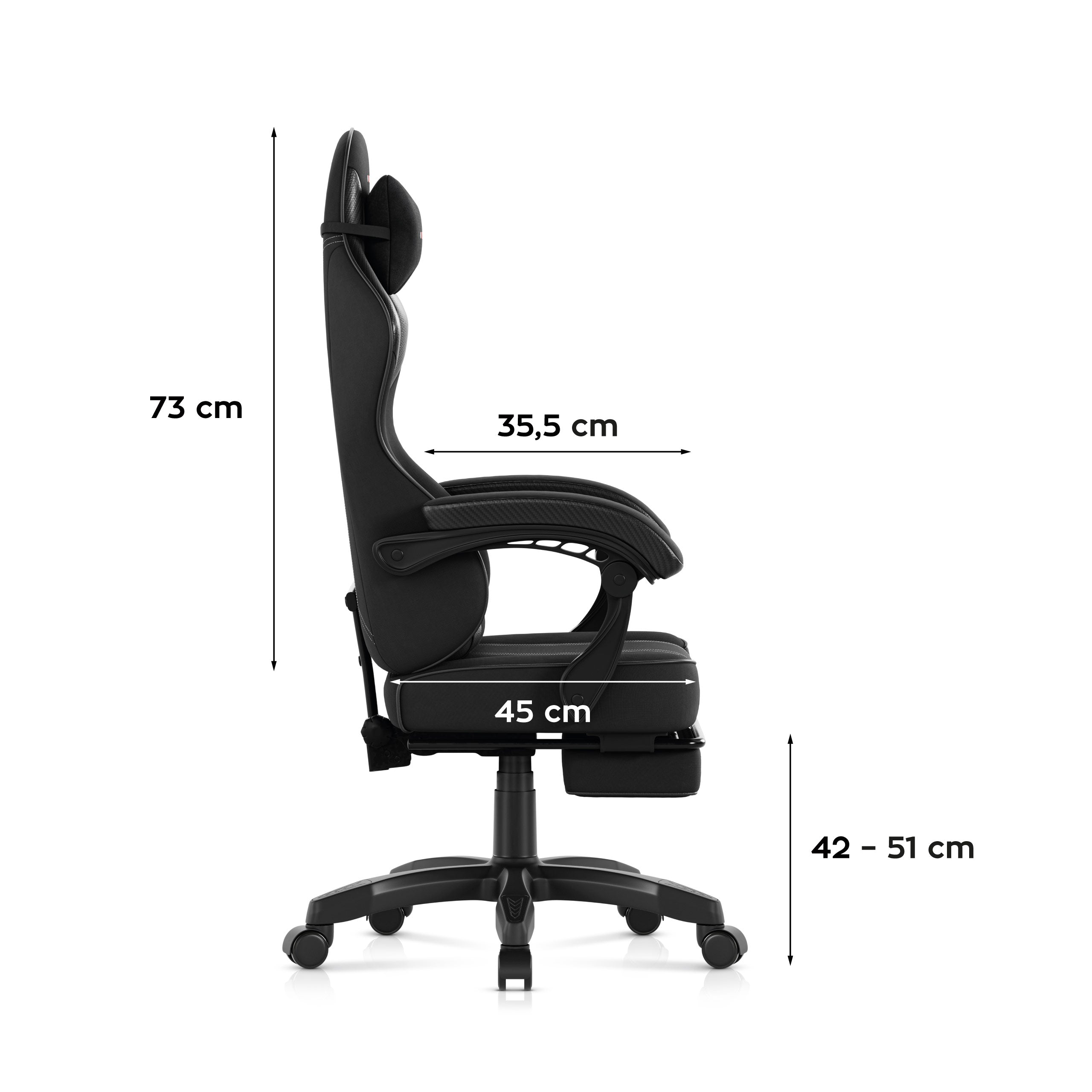 Fotel gamingowy Huzaro Force 3.7 Carbon Black