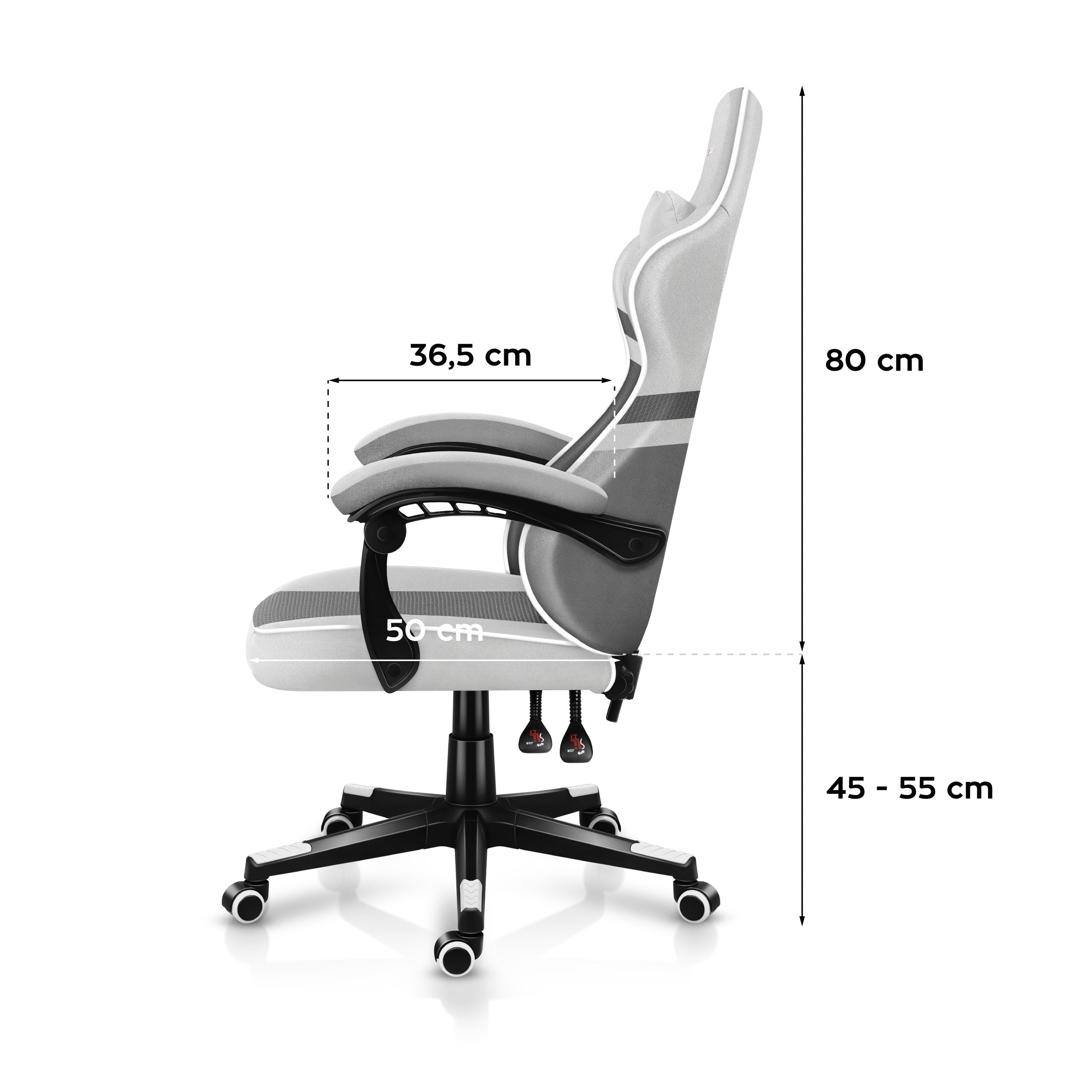 Fotel Gamingowy HUZARO FORCE 4.4 White Mesh OUTLET