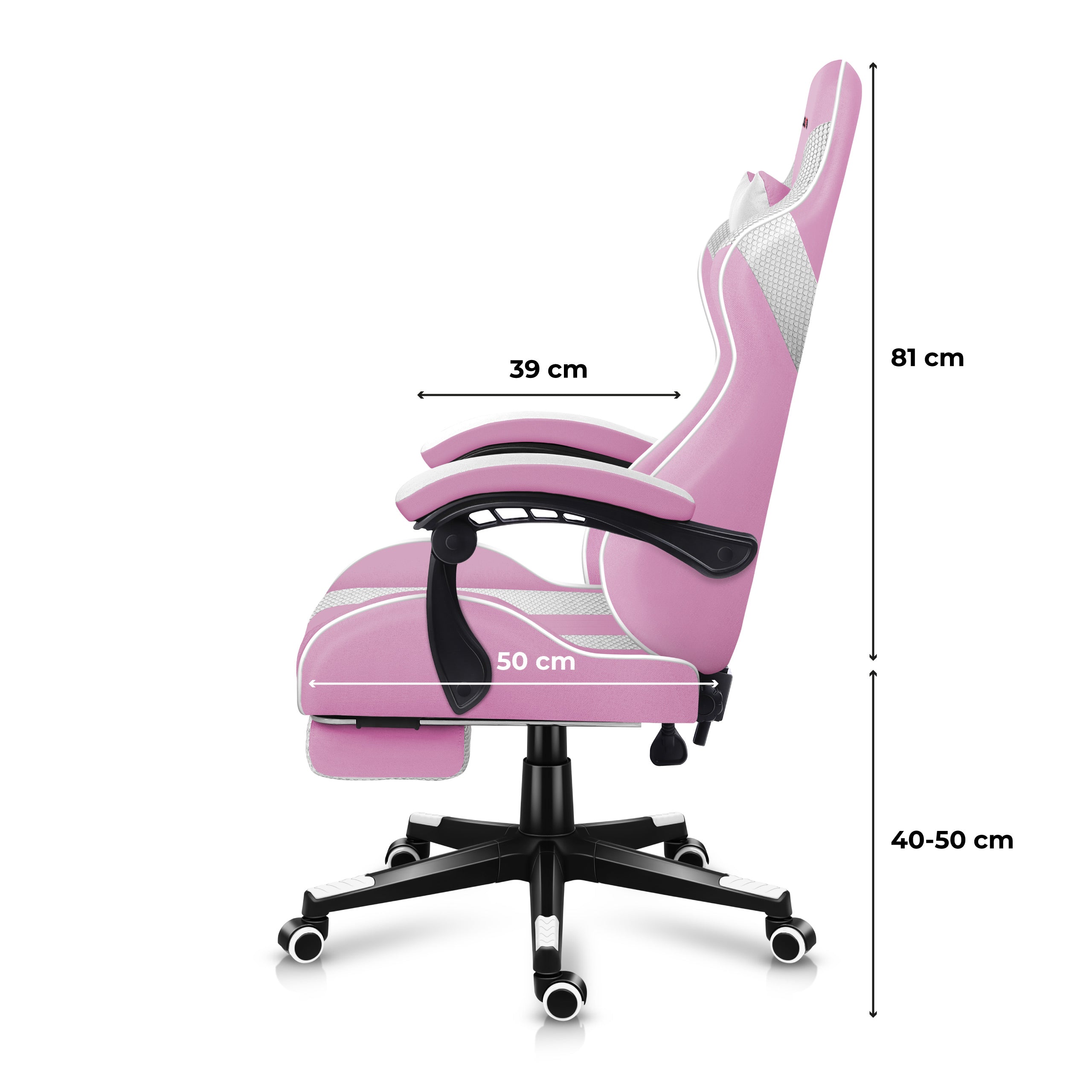 Fotel gamingowy Huzaro Force 4.7 Pink Mesh