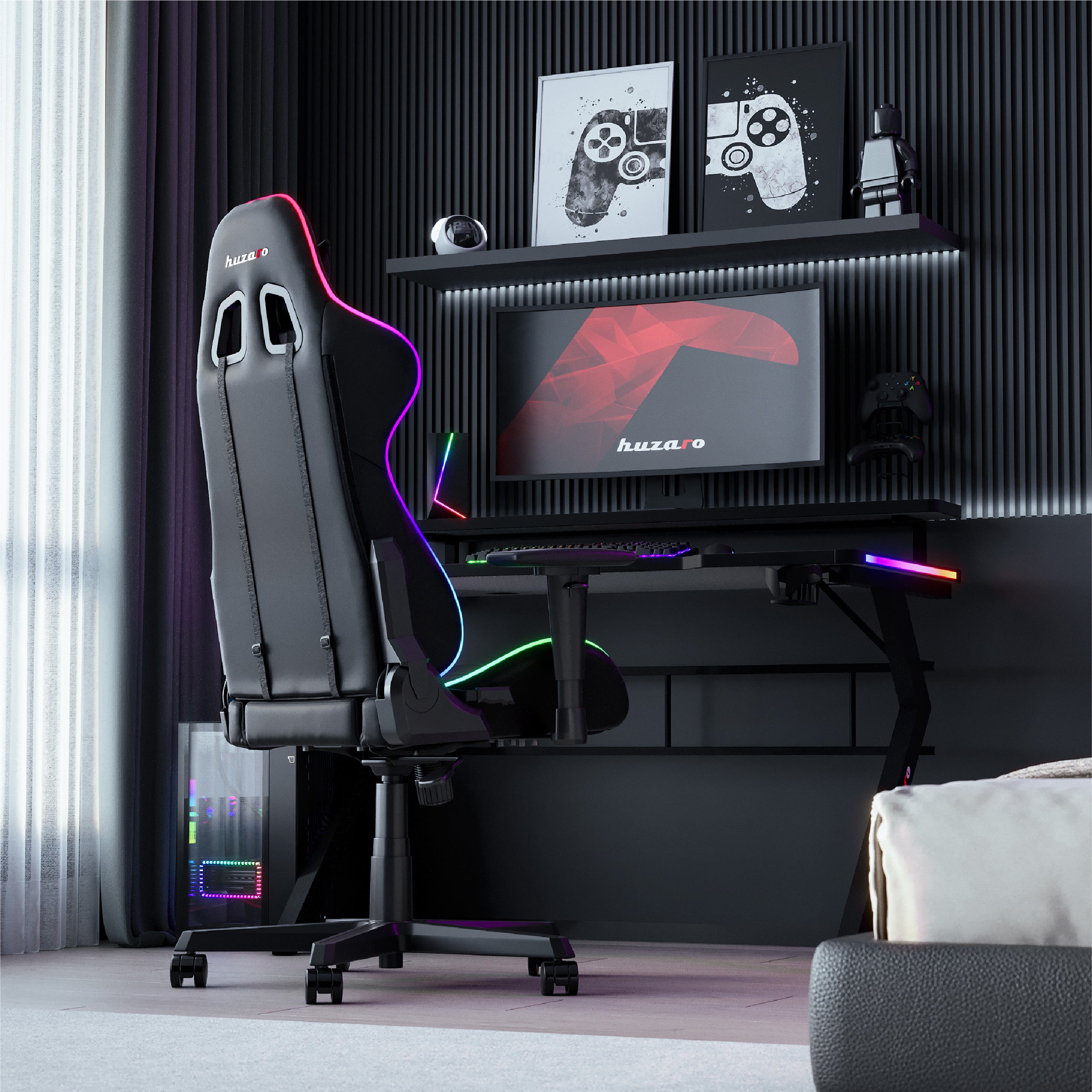 Biurko Gamingowe Huzaro Hero 5.0 RGB LED 120 cm