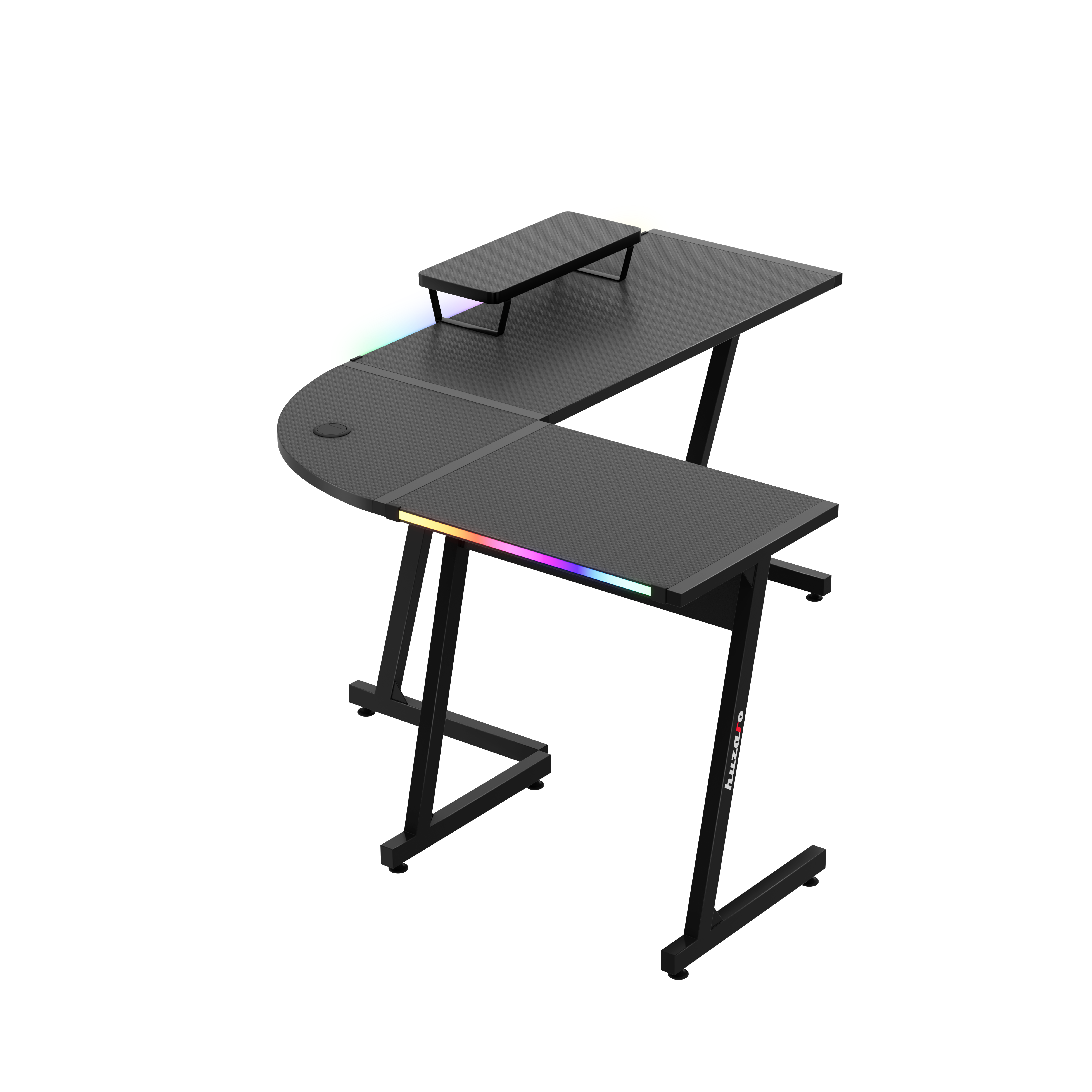 Biurko Gamingowe HUZARO HERO 6.0 Black RGB Smart 147 cm