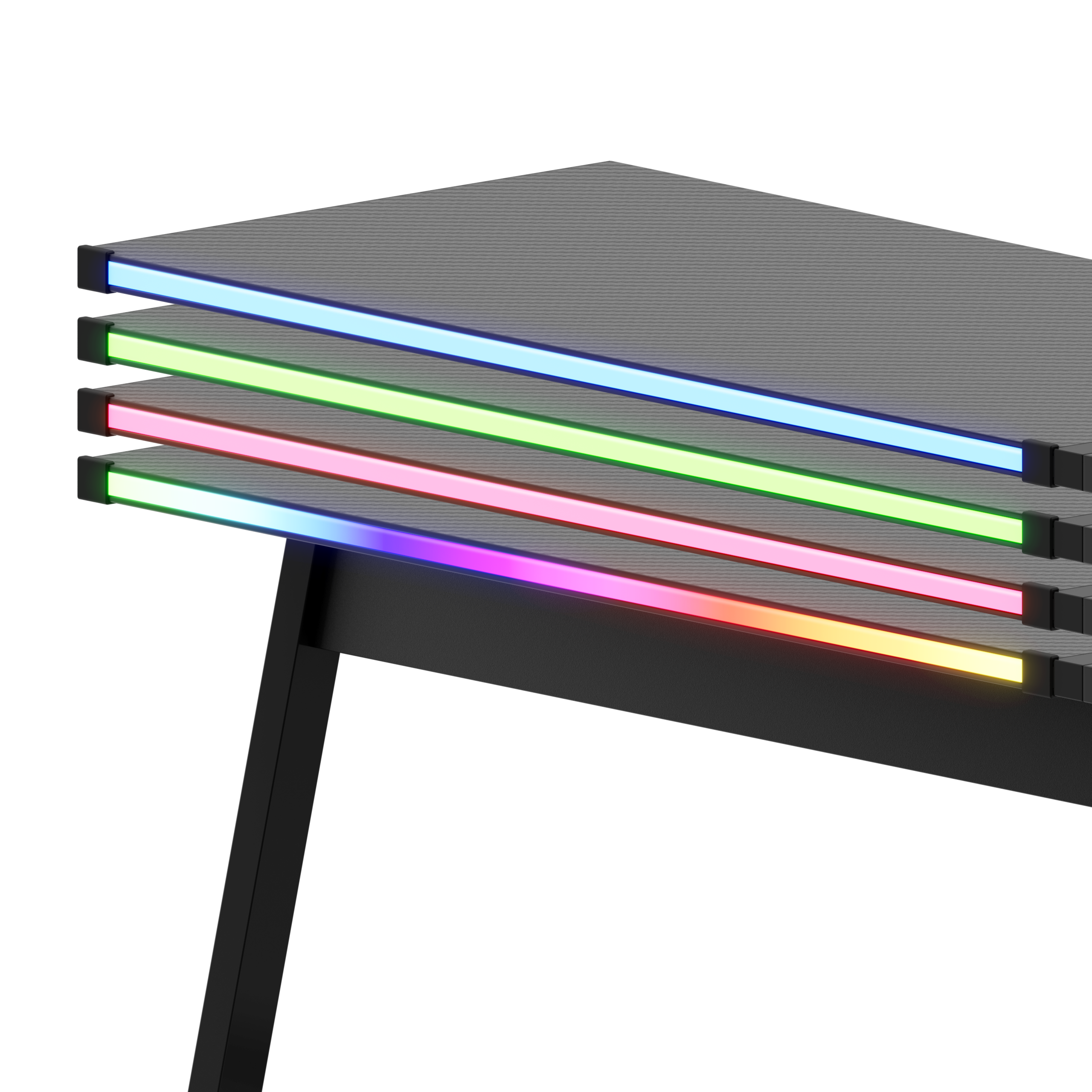 Biurko Gamingowe HUZARO HERO 6.0 Black RGB Smart 147 cm