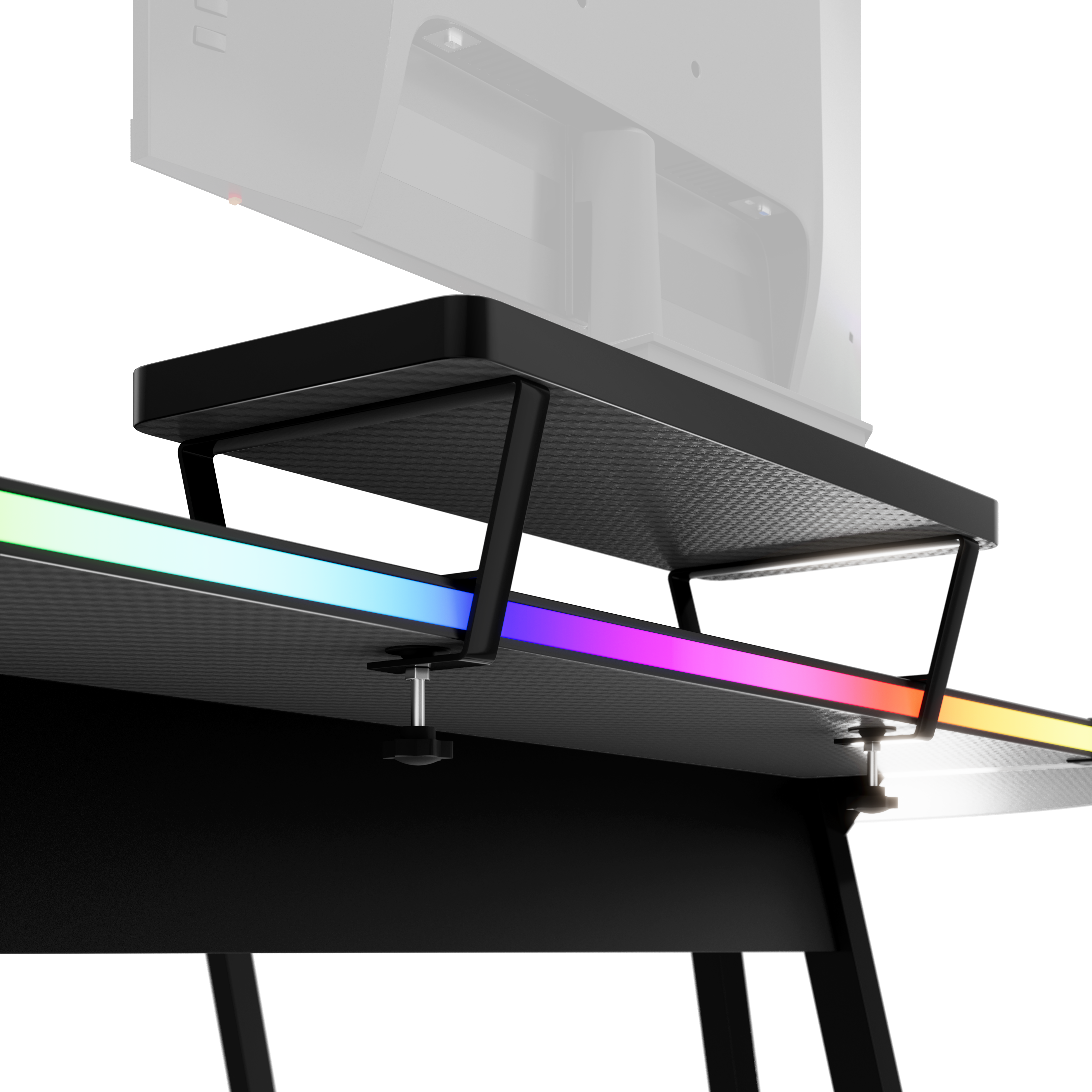 Biurko Gamingowe HUZARO HERO 6.0 Black RGB Smart 147 cm