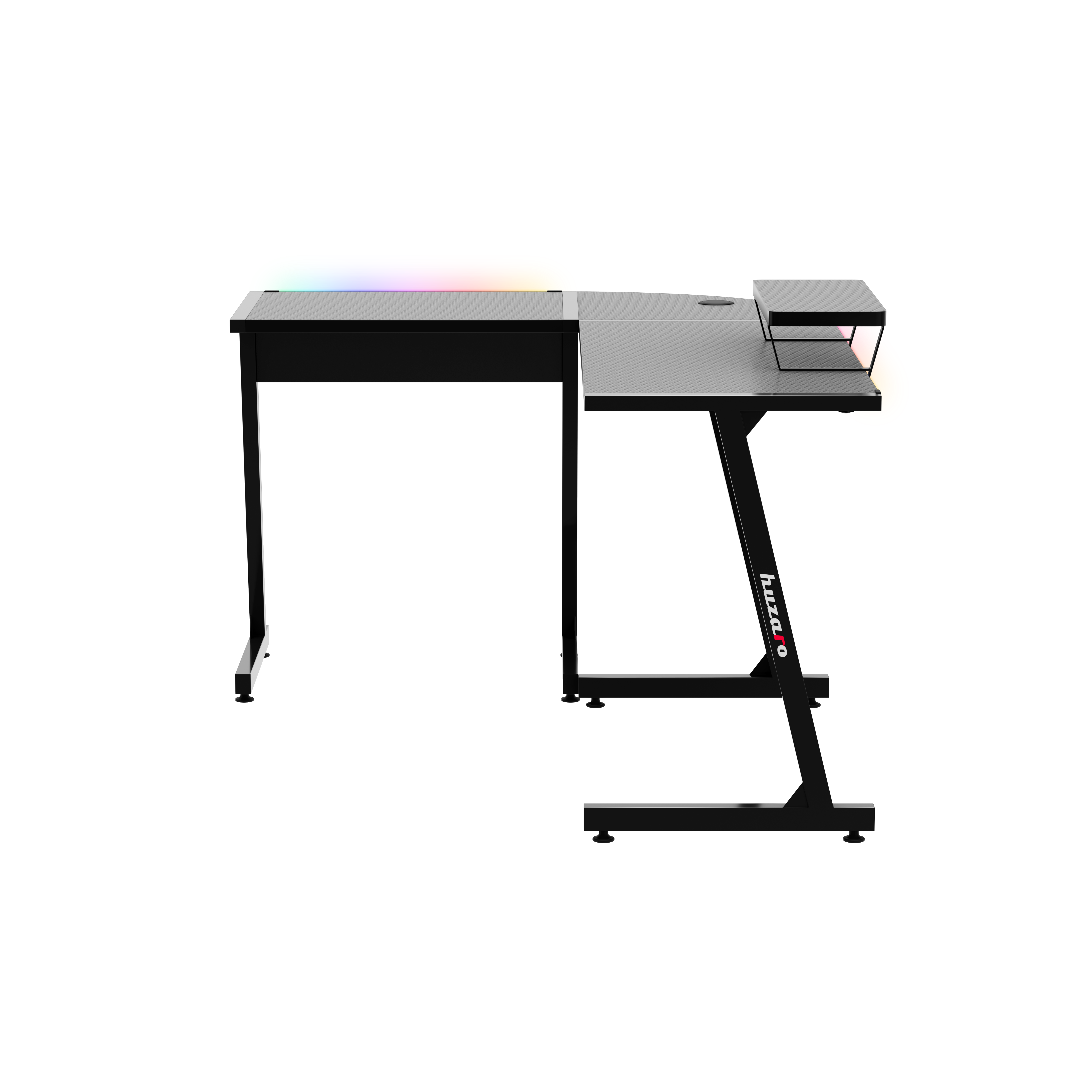 Biurko Gamingowe HUZARO HERO 6.0 Black RGB Smart 147 cm