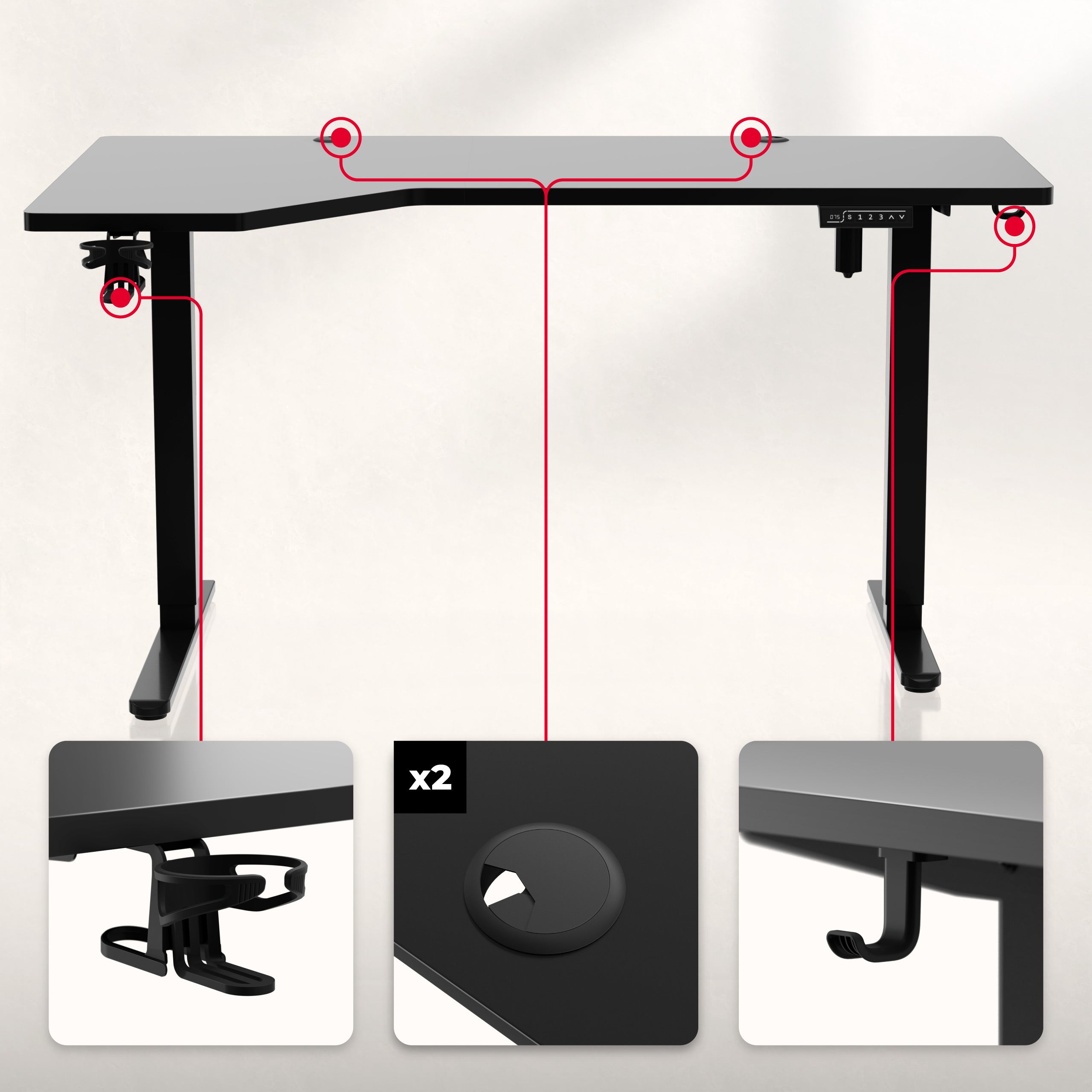 Biurko Elektryczne Huzaro Hero 9.1 145 cm