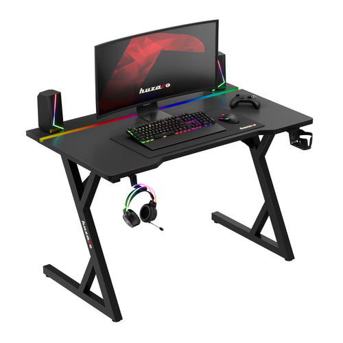 Biurko gamingowe z oświetleniem LED Hero 2.4 RGB Black