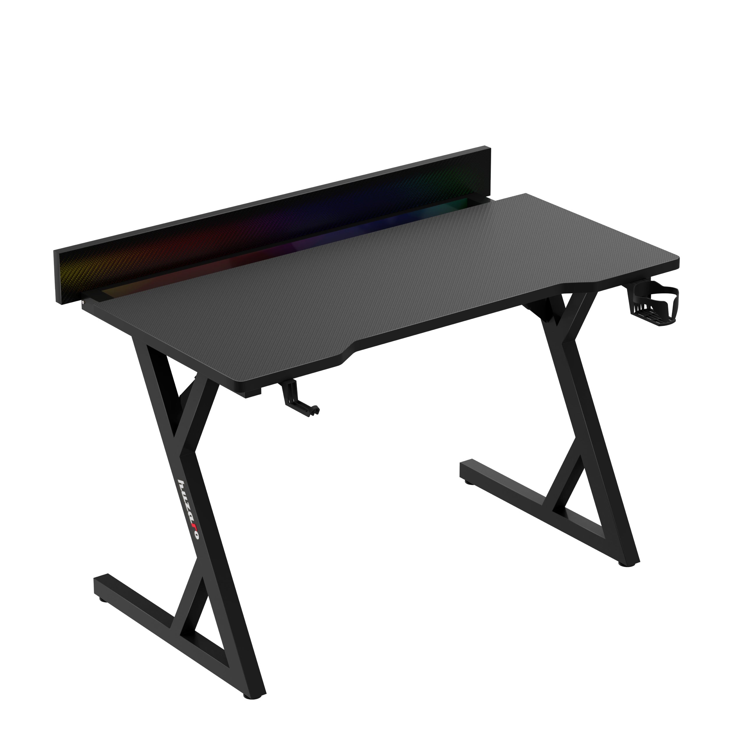 Biurko gamingowe z oświetleniem LED Hero 2.4 RGB Black