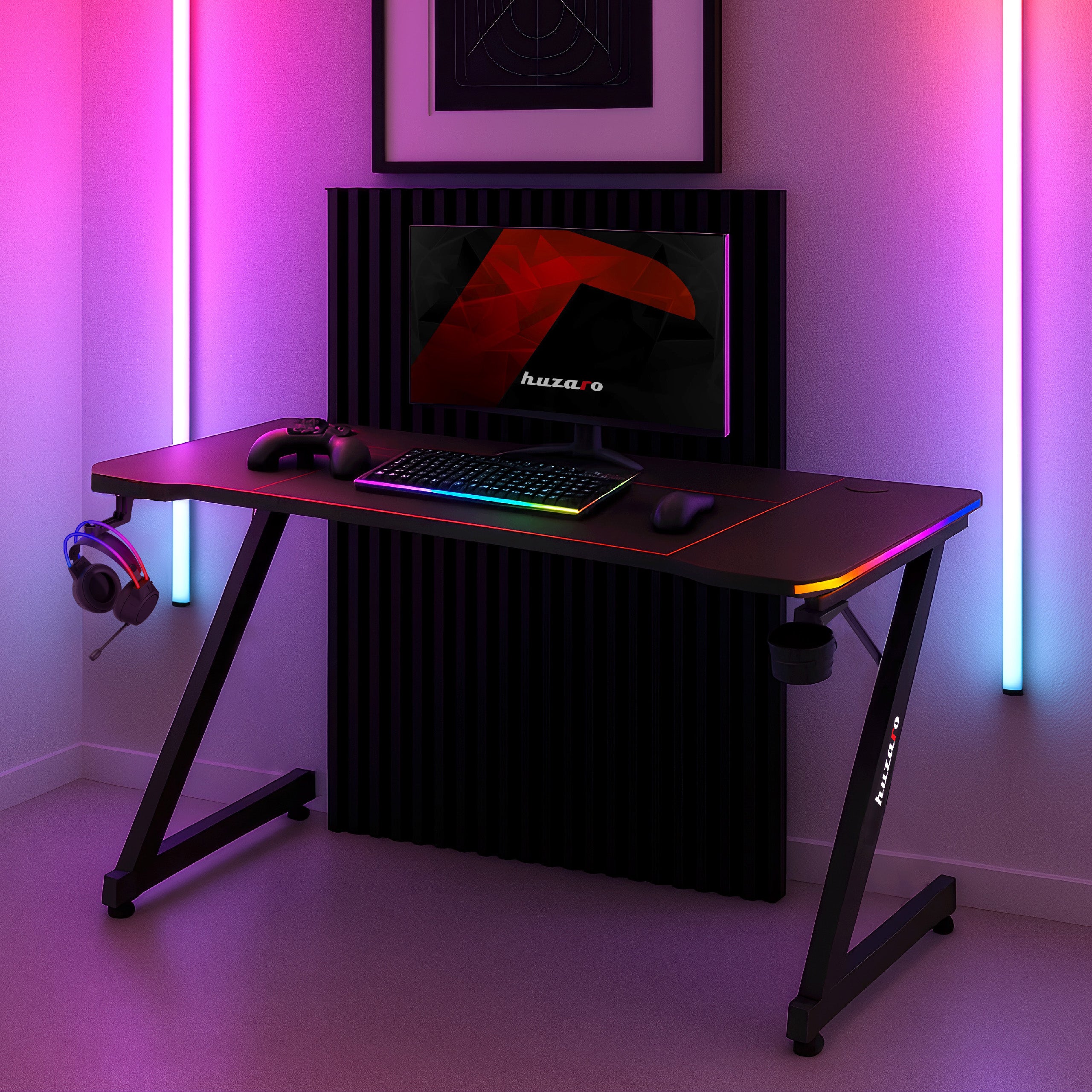 Biurko Gamingowe Huzaro Hero 3.3 RGB 140 cm