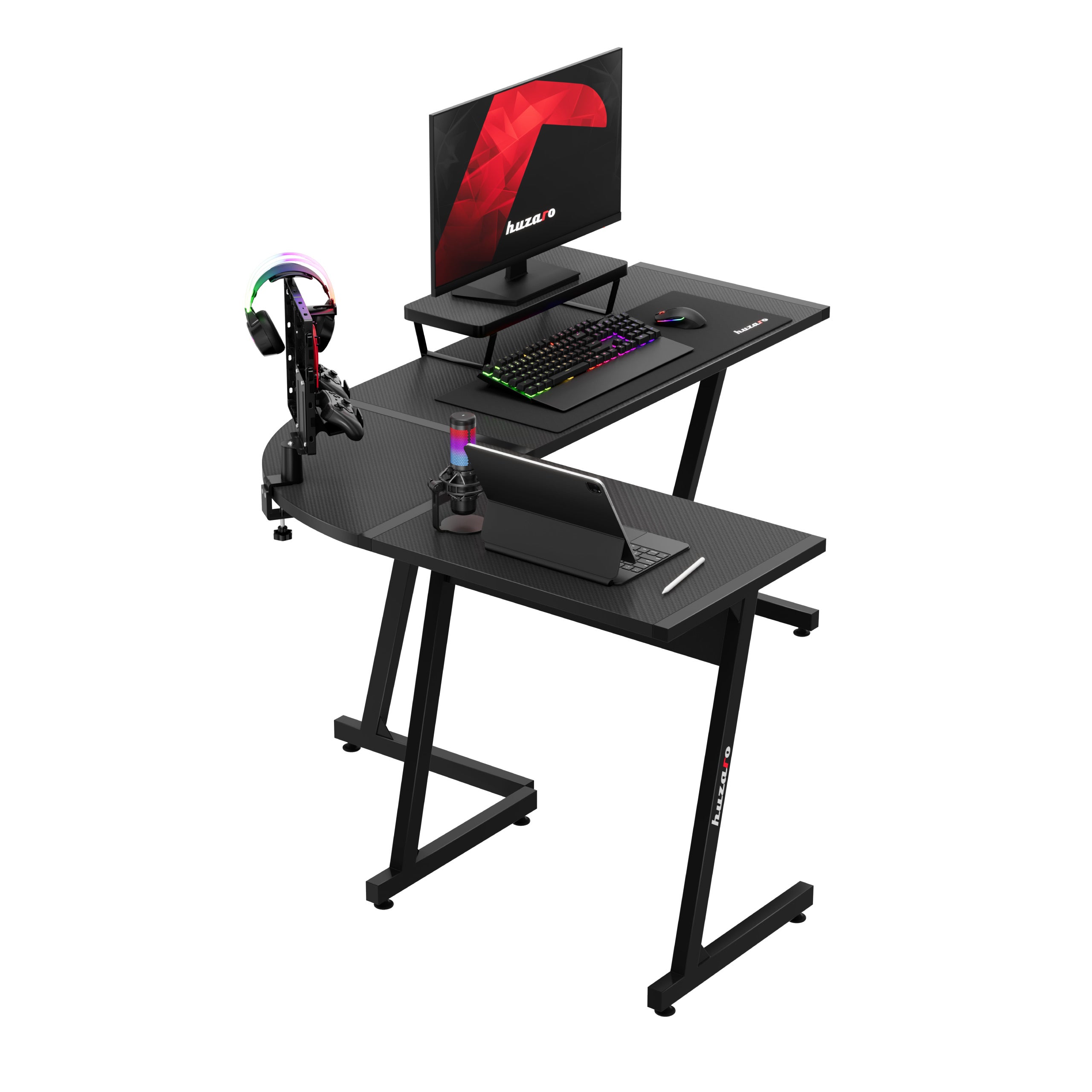 Biurko Gamingowe Huzaro Hero 6.0 Black 147 cm