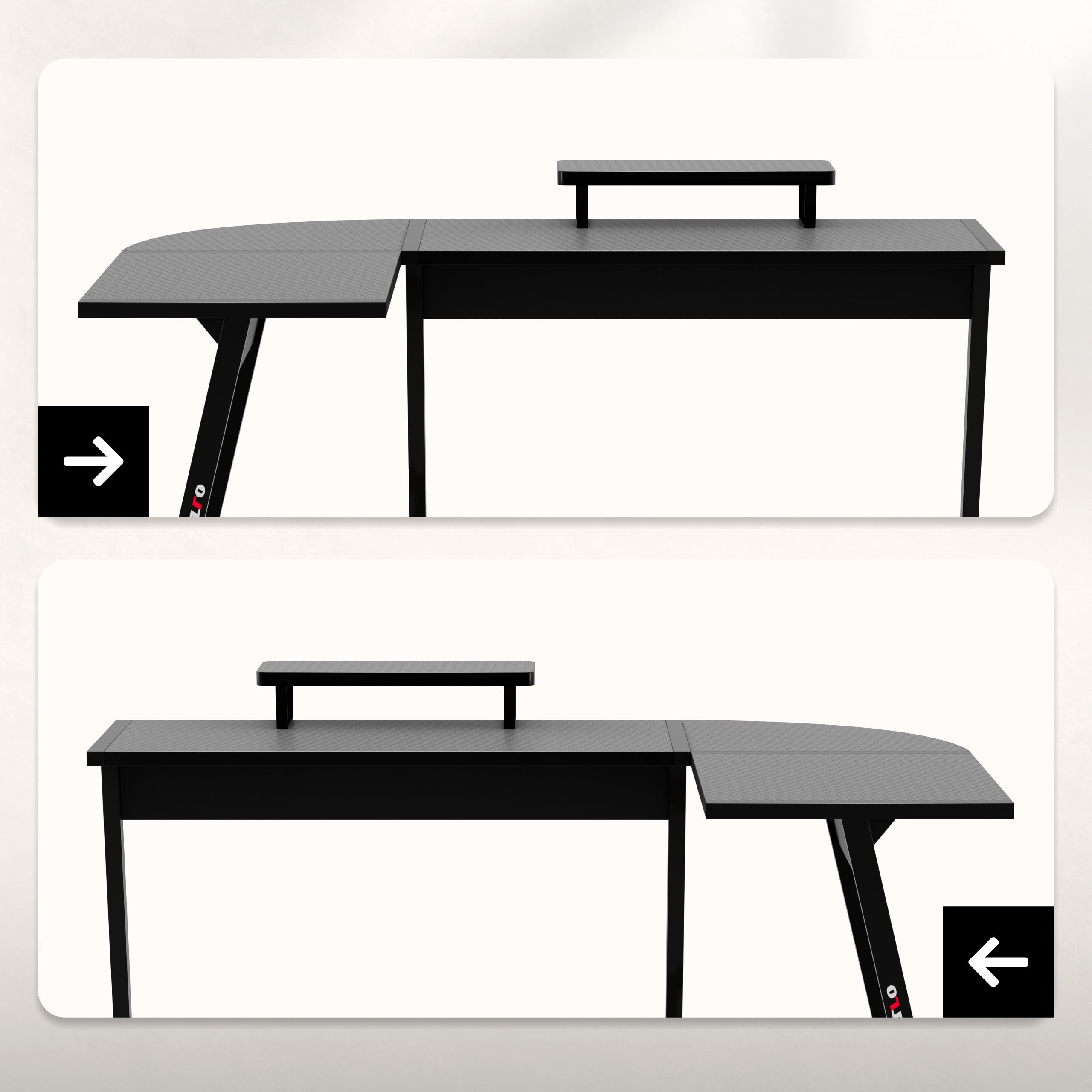 Biurko Gamingowe Huzaro Hero 6.0 Black 147 cm