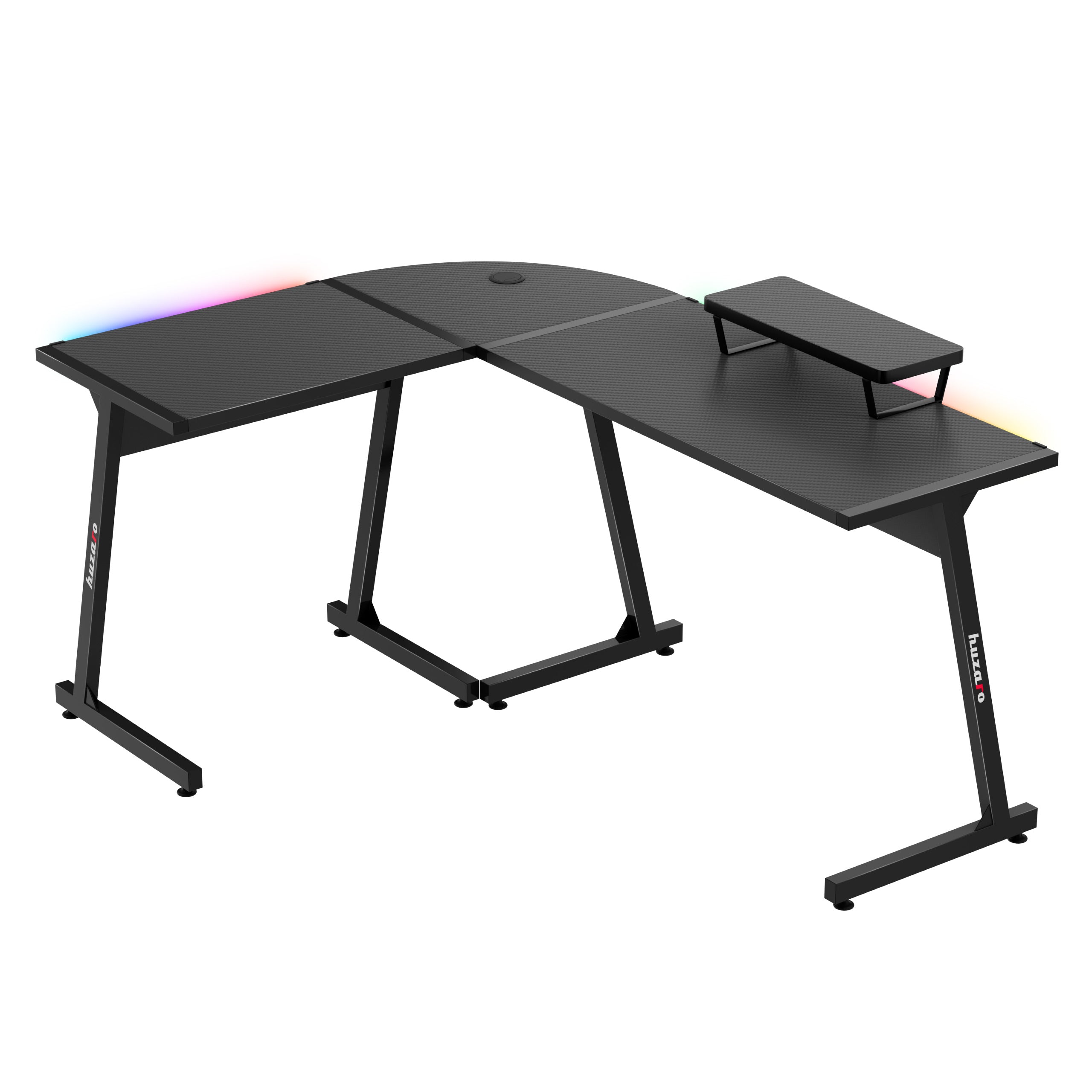 Biurko Gamingowe HUZARO HERO 6.0 Black RGB Smart 147 cm