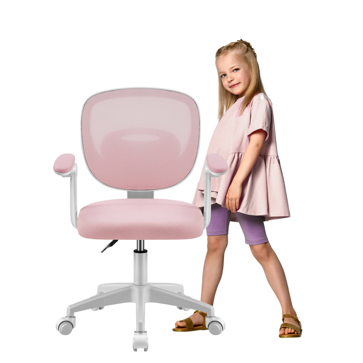 Fotel do biurka dla dziecka Mark Adler Junior 3.0 Pink OUTLET