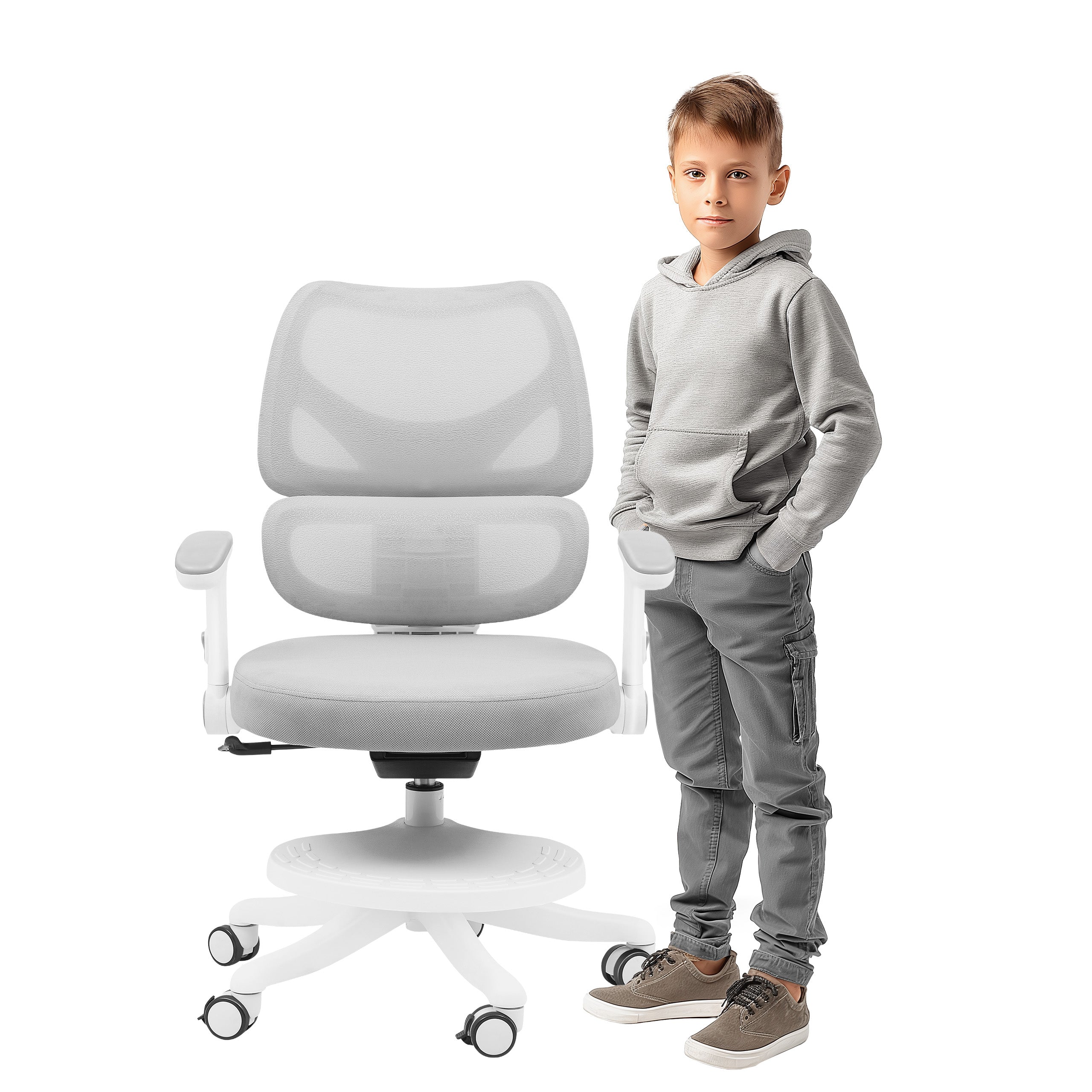 Fotel obrotowy dla dziecka Mark Adler Junior 5.3 Grey OUTLET