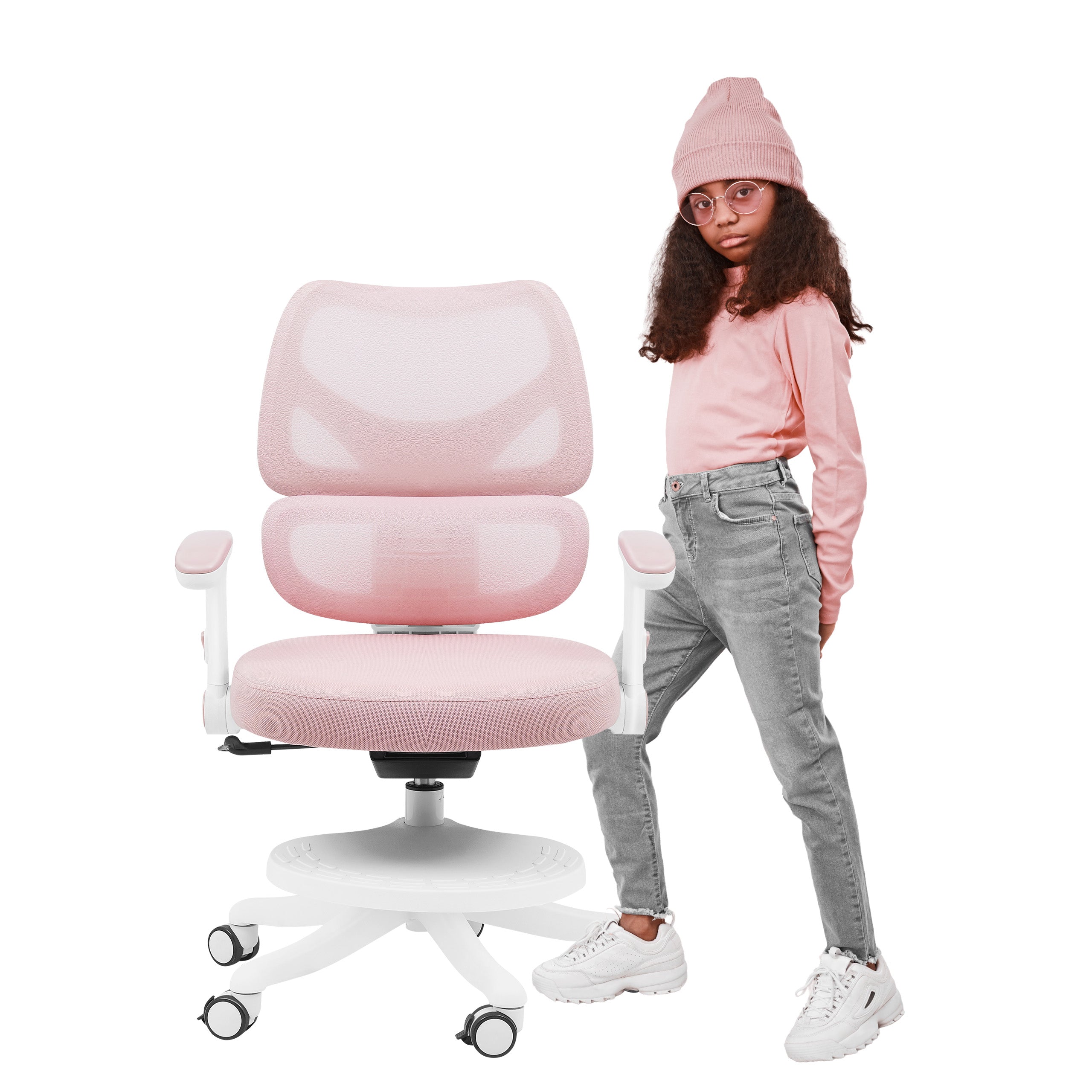 Fotel obrotowy dla dziecka Mark Adler Junior 5.3 Pink OUTLET