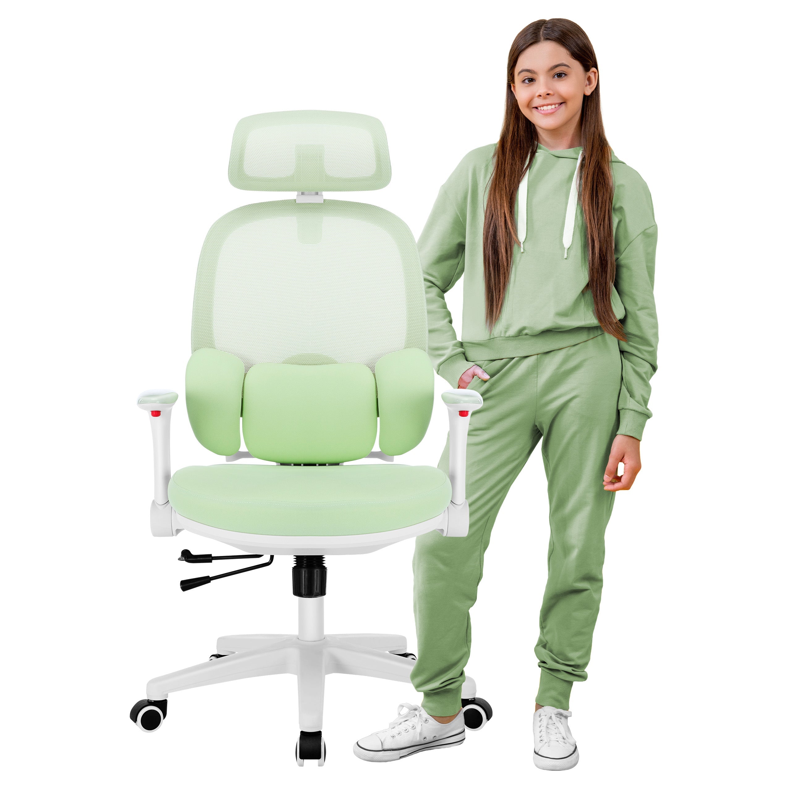 Ergonomiczny fotel dla dziecka Mark Adler Junior 6.3 Green OUTLET