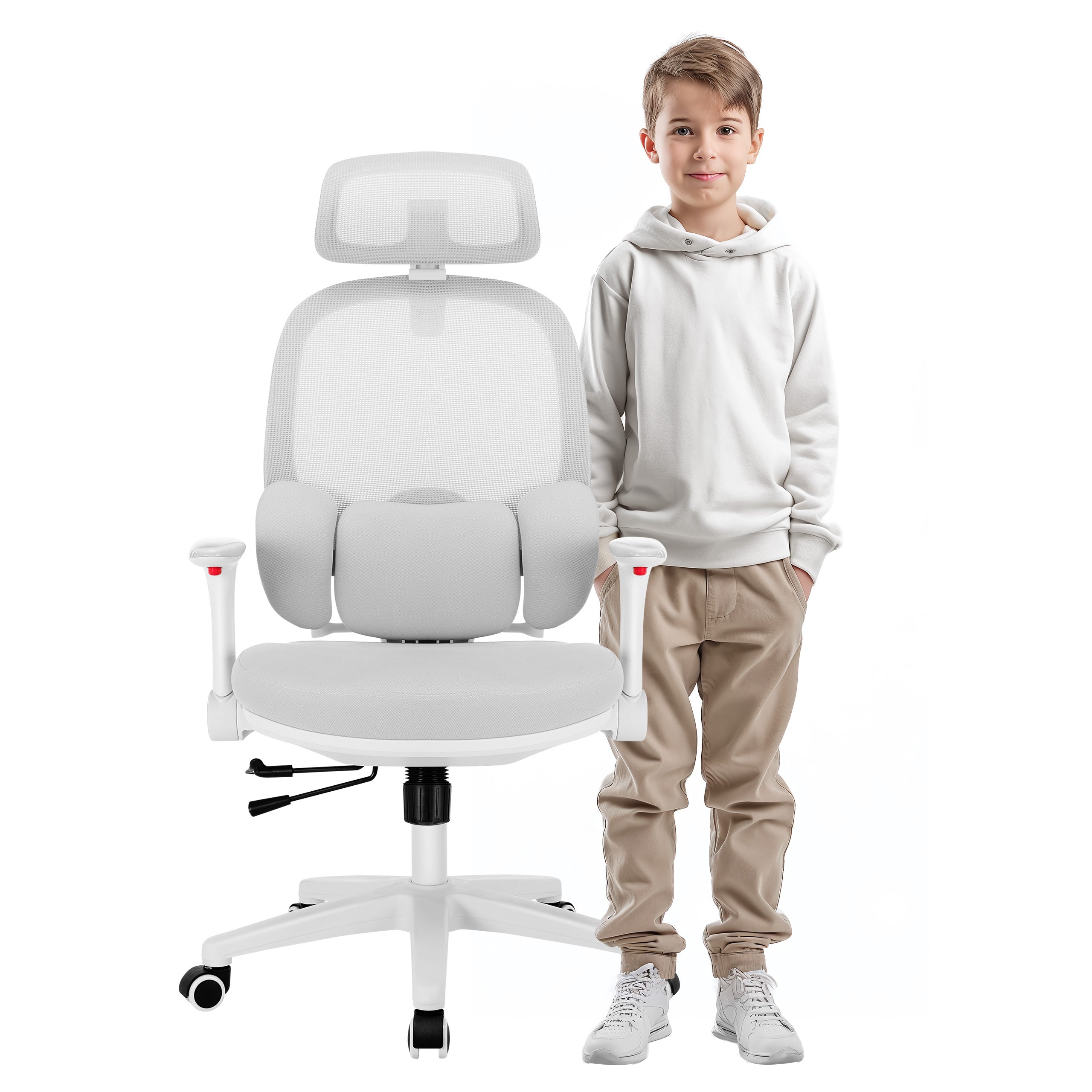 Ergonomiczny fotel dla dziecka Mark Adler Junior 6.3 Grey OUTLET