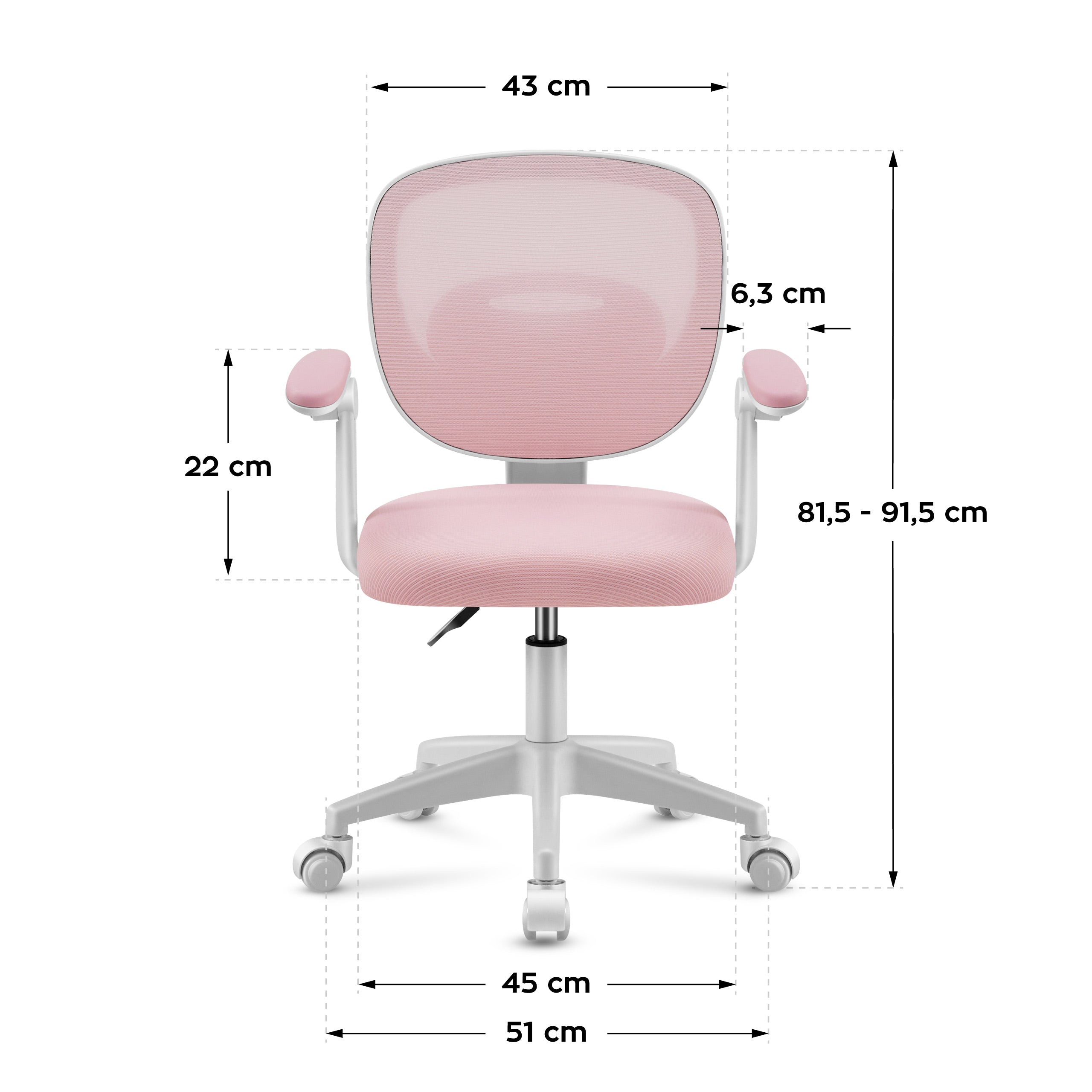 Fotel do biurka dla dziecka Mark Adler Junior 3.0 Pink