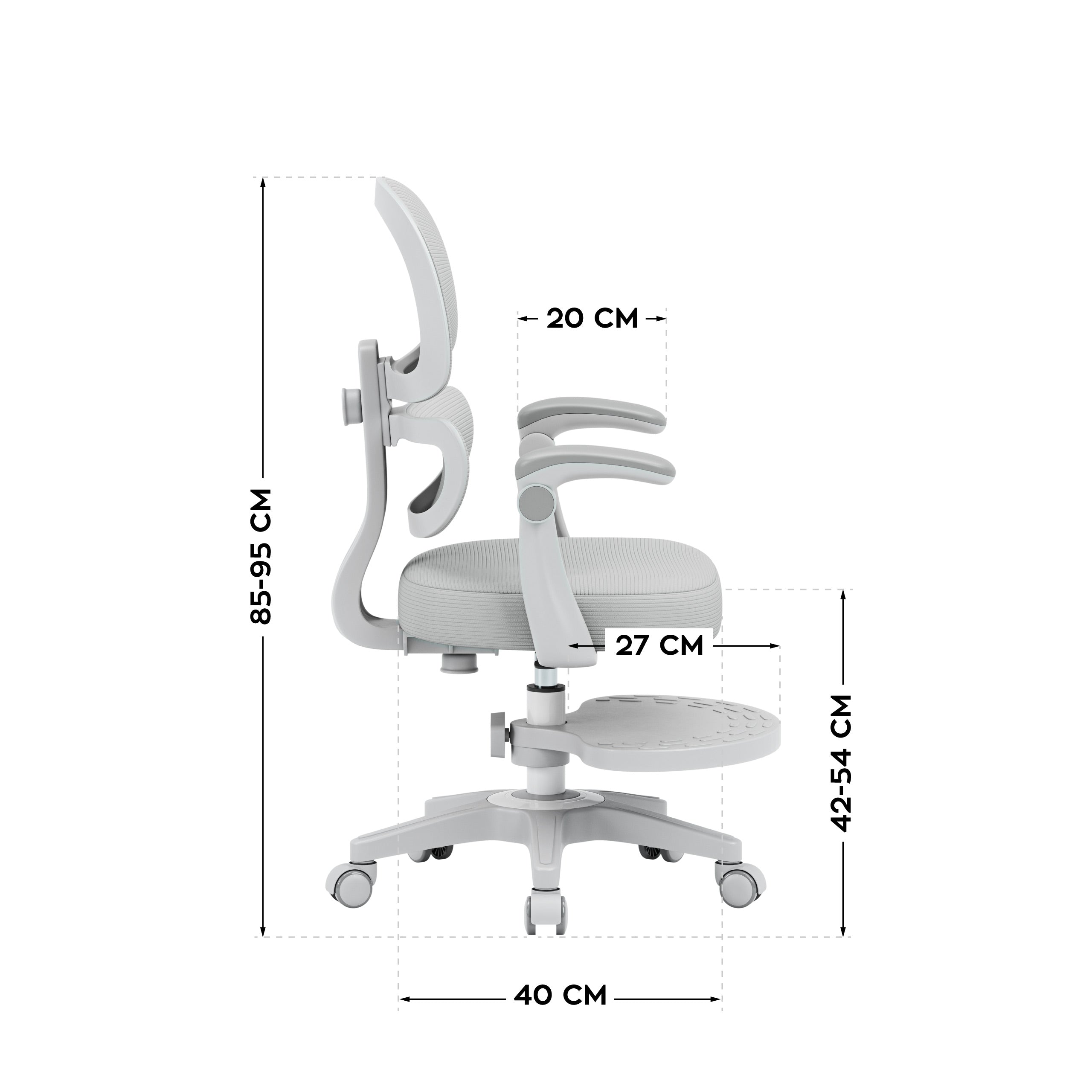 Fotel ergonomiczny dla dzieci Mark Adler Junior 4.4 Grey