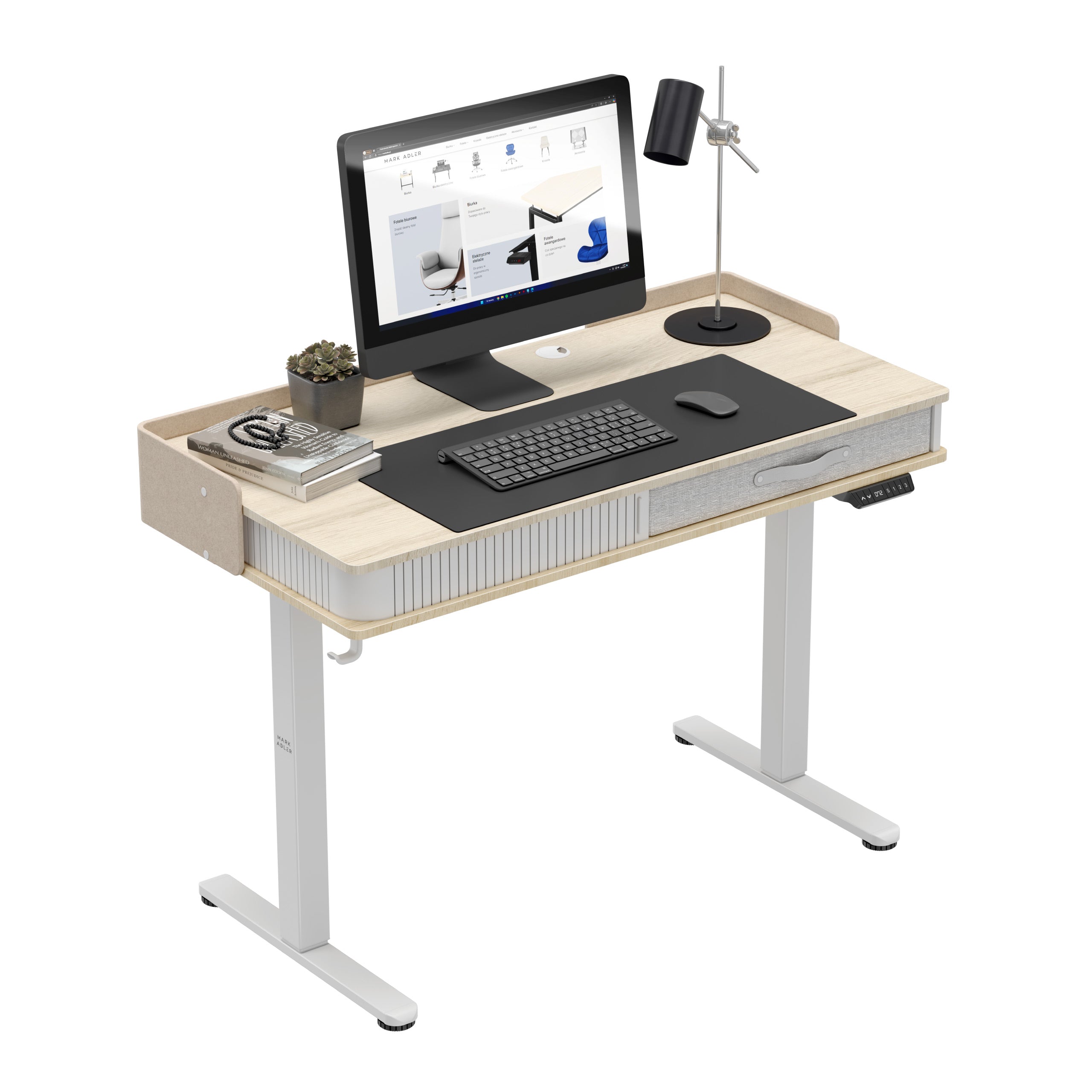 Biurko elektryczne Mark Adler Leader 8.0 White 120 cm OUTLET