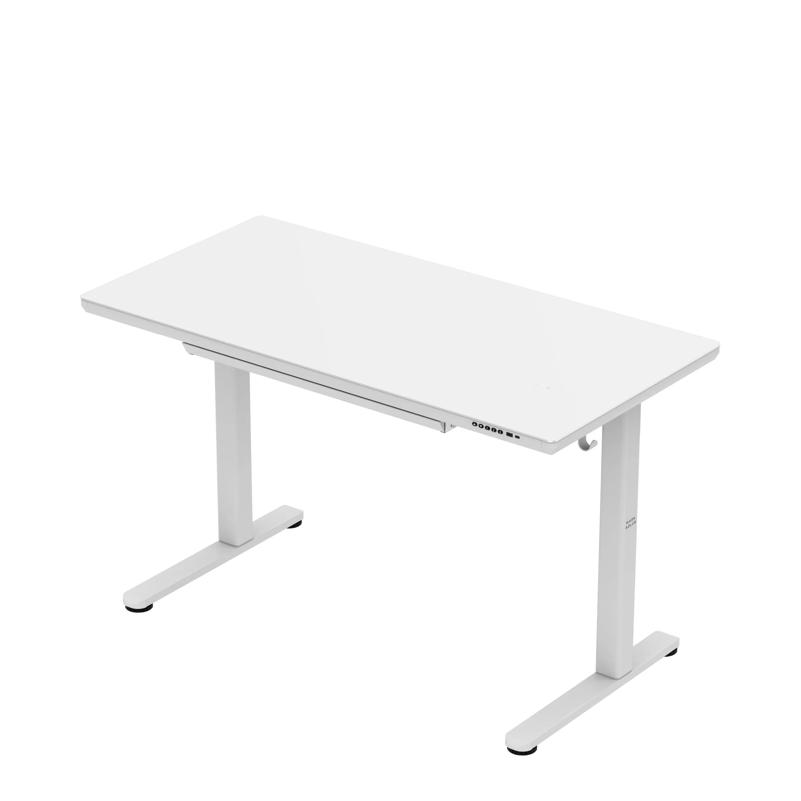 Biurko elektryczne ze szklanym blatem Mark Adler Leader 8.5 White