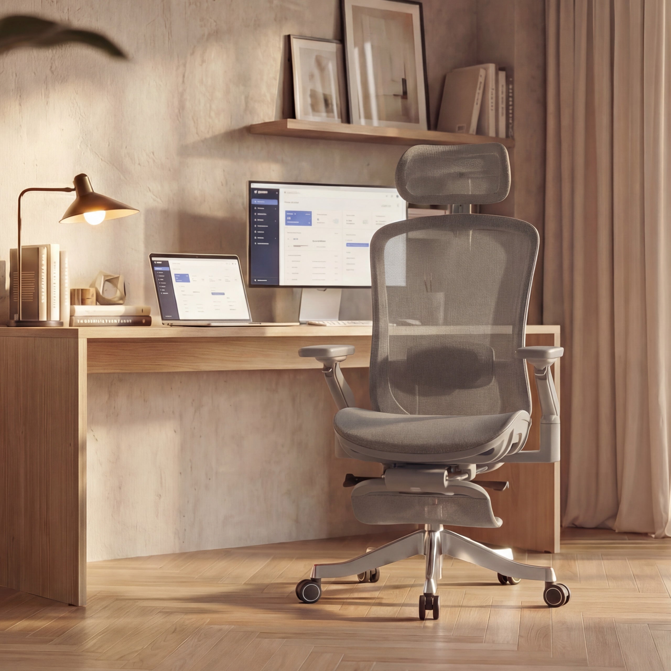 Fotel ergonomiczny z masażem Mark Adler Leadpro 8.7 Grey