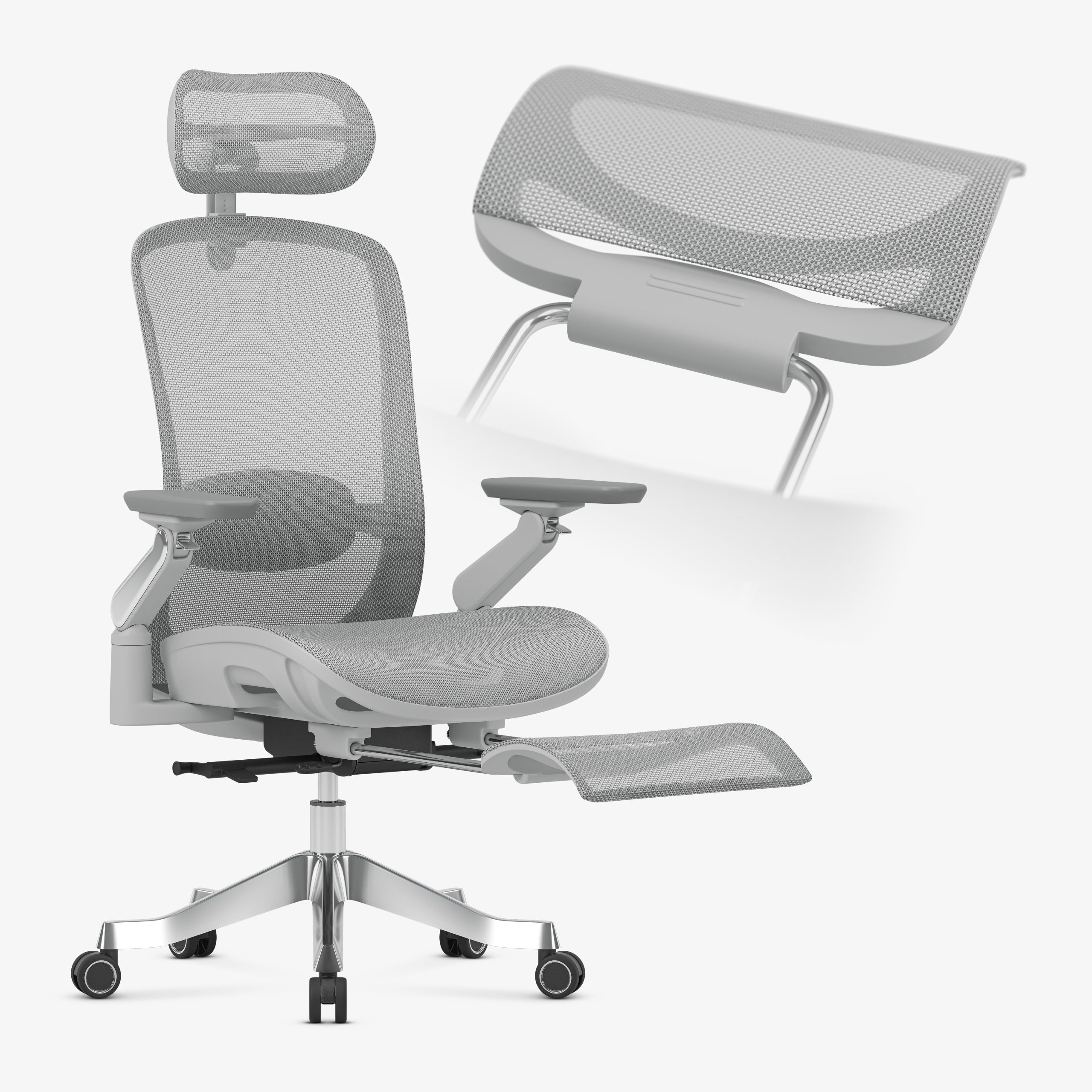 Fotel ergonomiczny z masażem Mark Adler Leadpro 8.7 Grey
