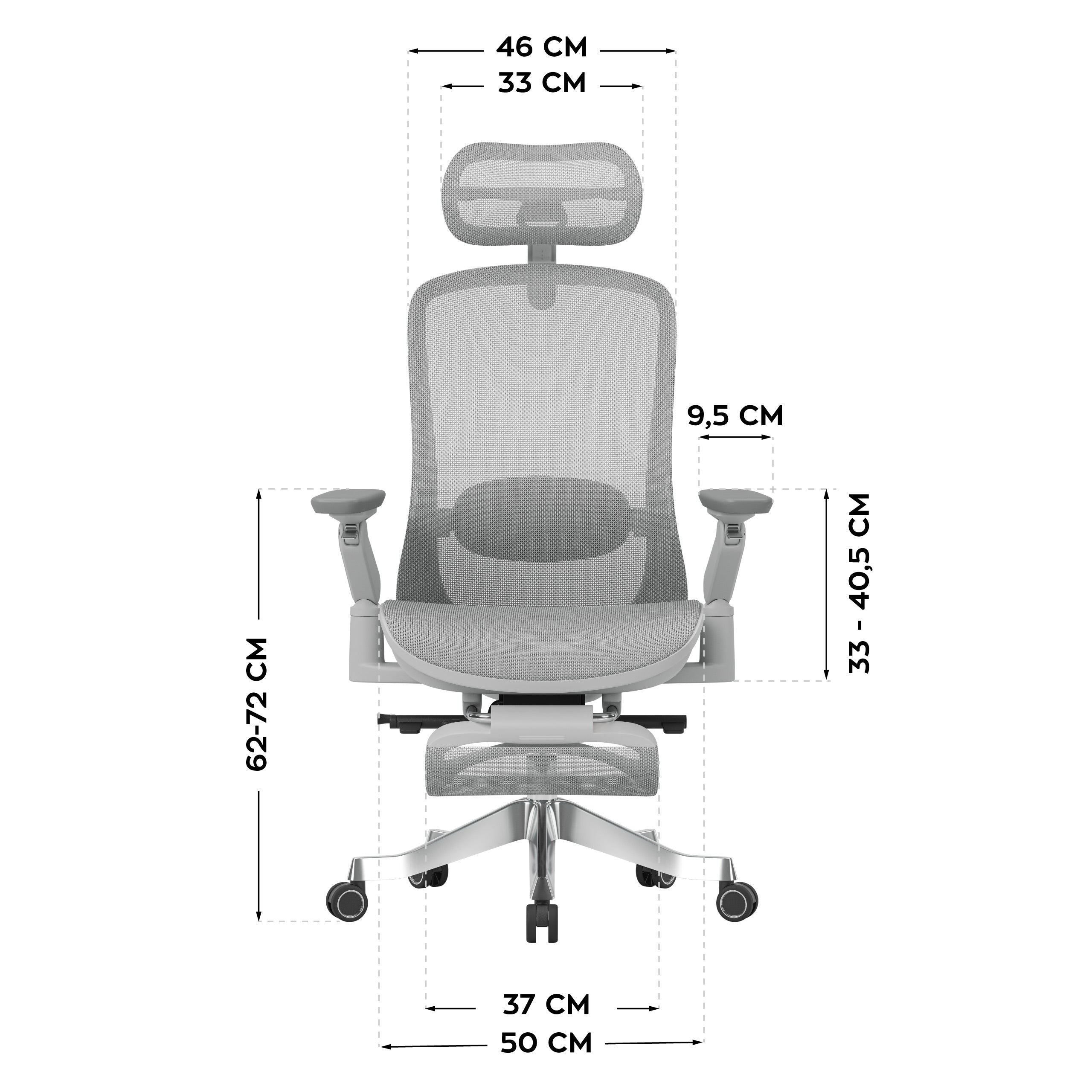 Fotel ergonomiczny z masażem Mark Adler Leadpro 8.7 Grey