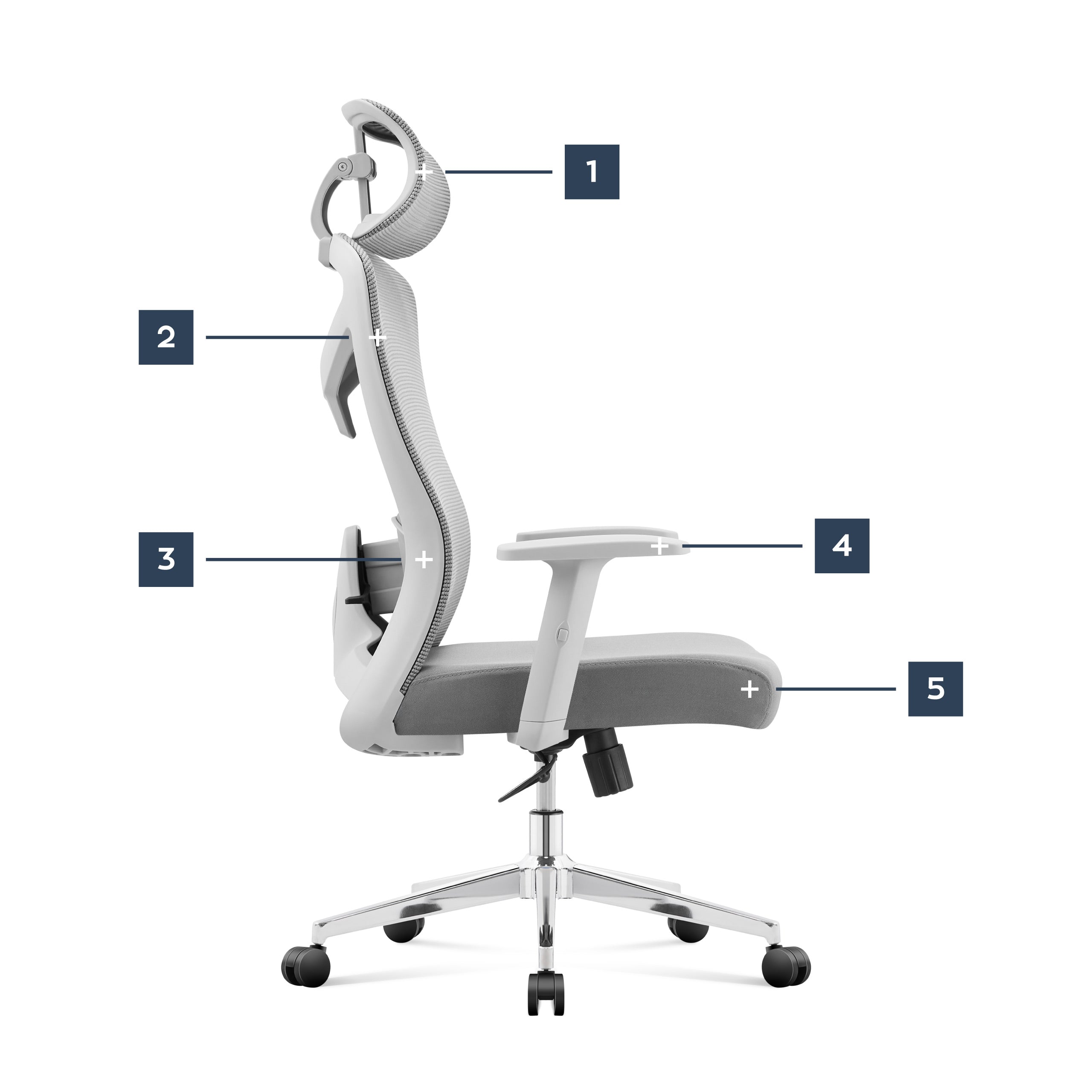 Fotel ergonomiczny biurowy Mark Adler Manager 2.6 Grey