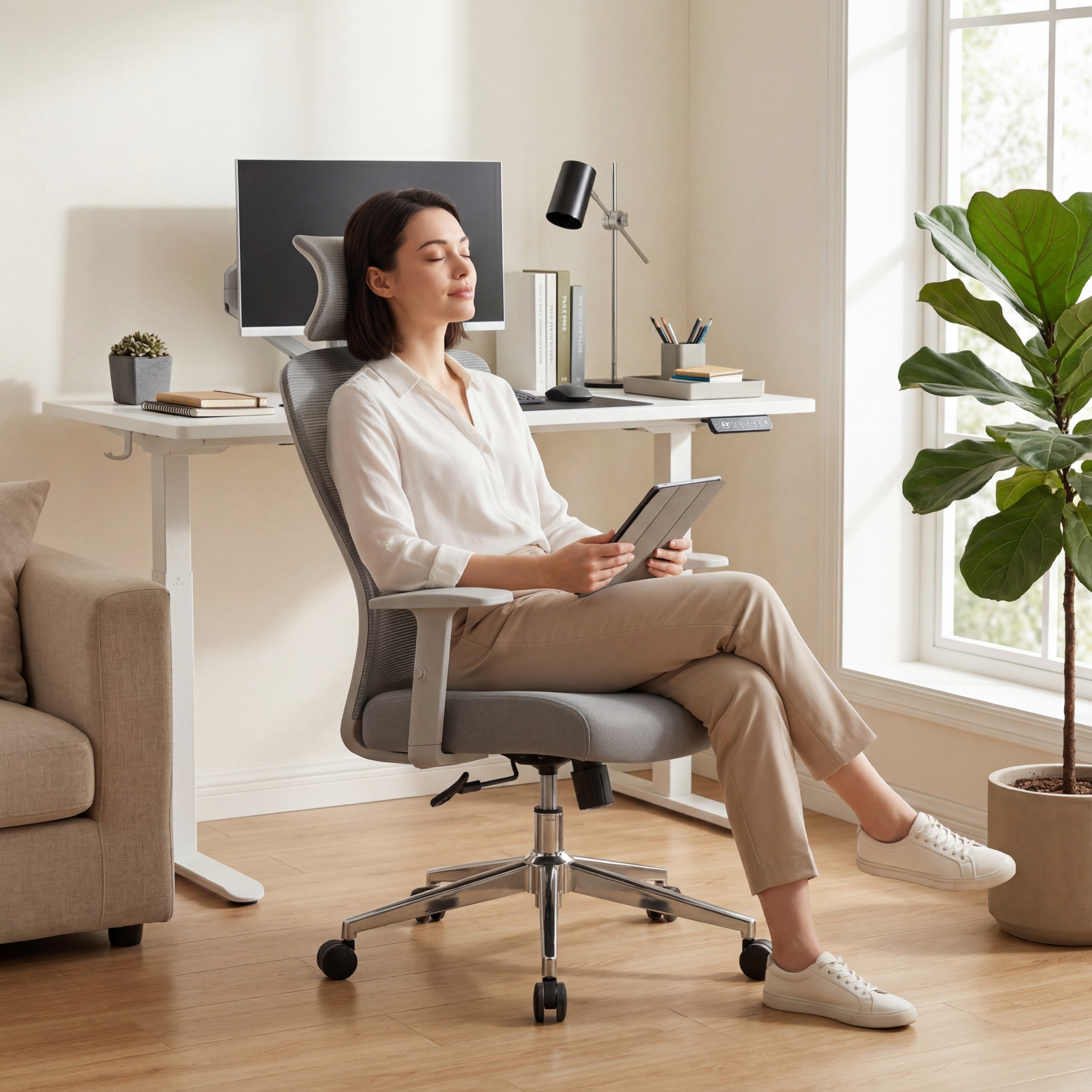 Fotel ergonomiczny biurowy Mark Adler Manager 2.6 Grey