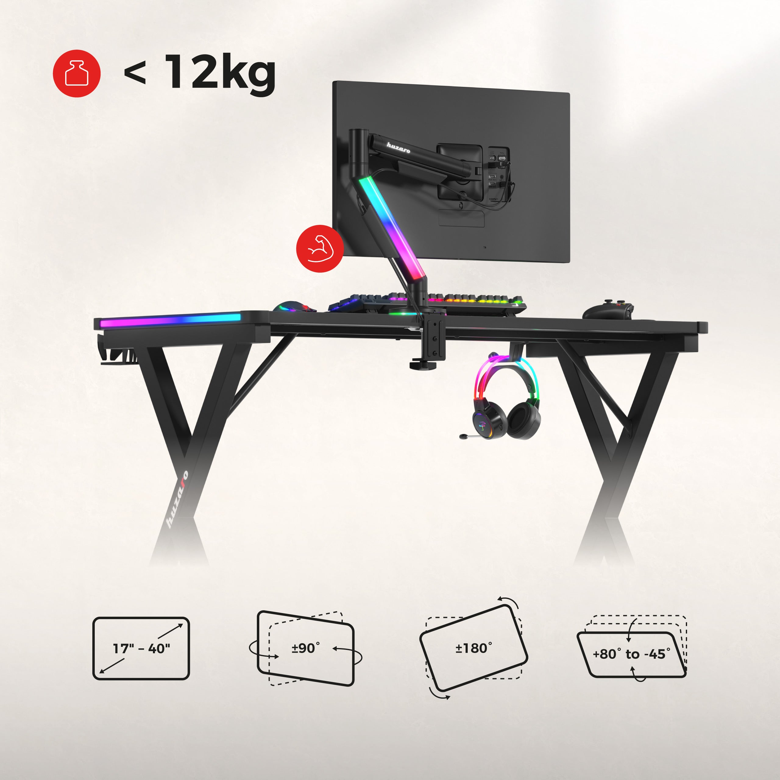Uchwyt do monitora regulowany Huzaro Motion 1.6