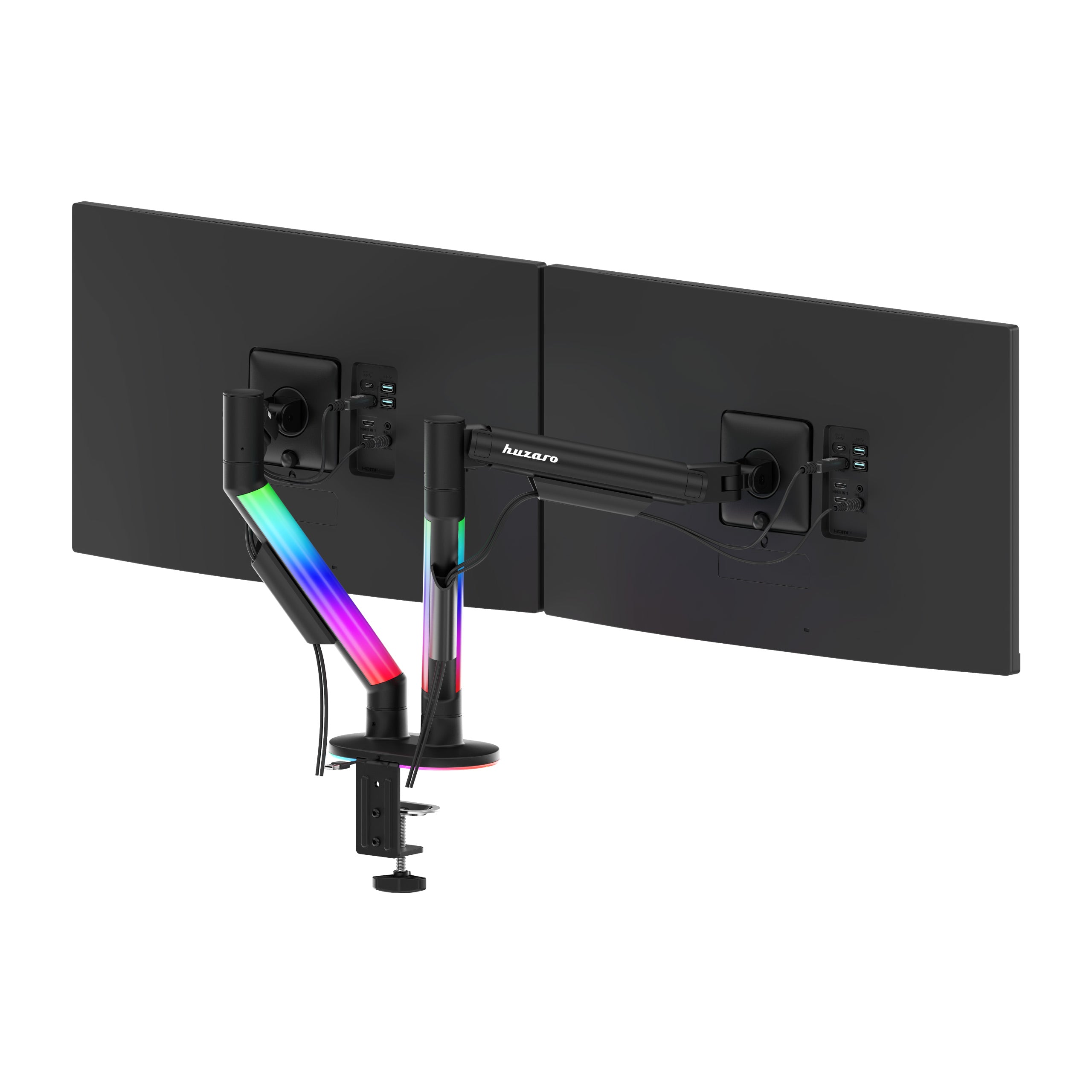 Uchwyt do biurka na 2 monitory Huzaro Motion 2.6 RGB