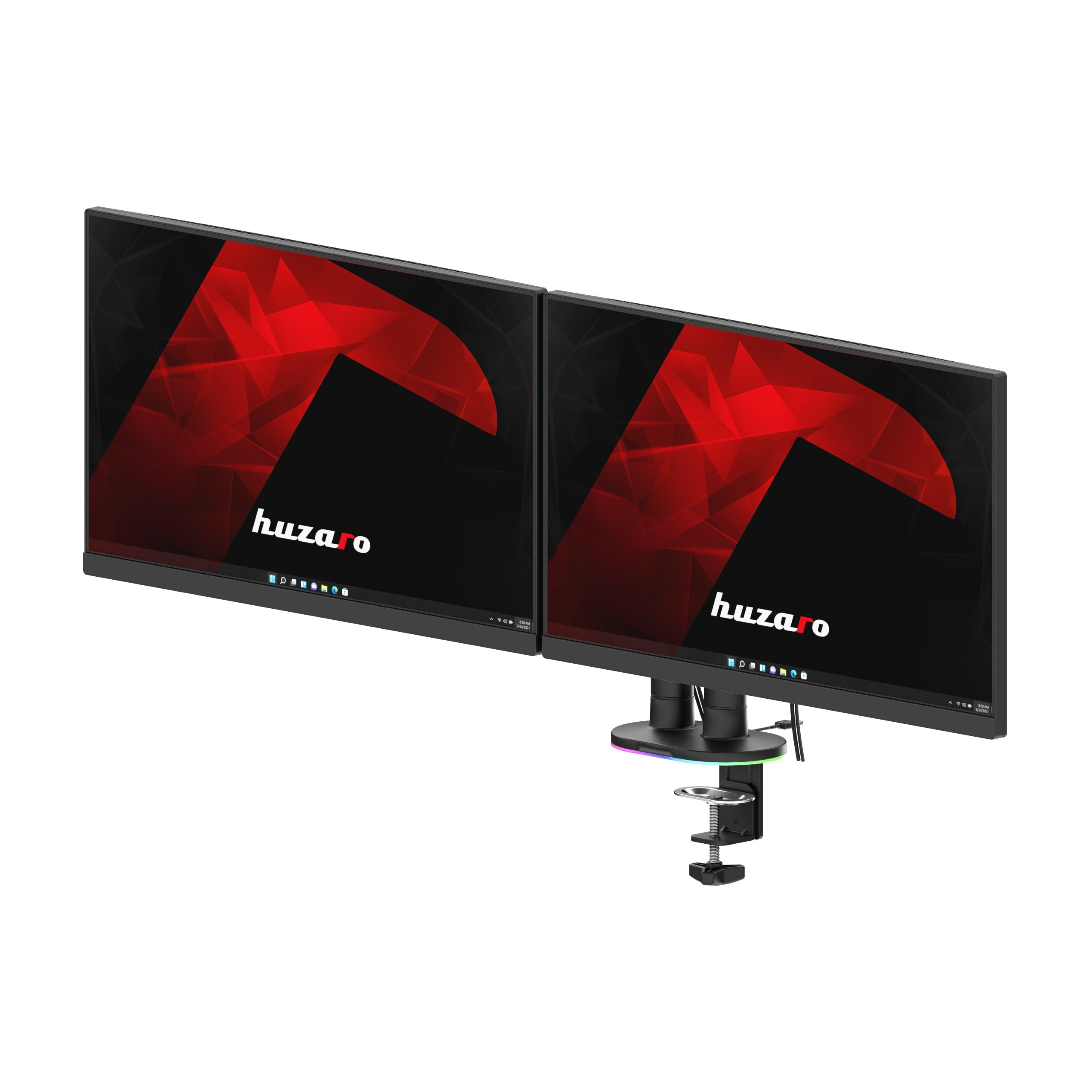 Uchwyt do biurka na 2 monitory Huzaro Motion 2.6 RGB