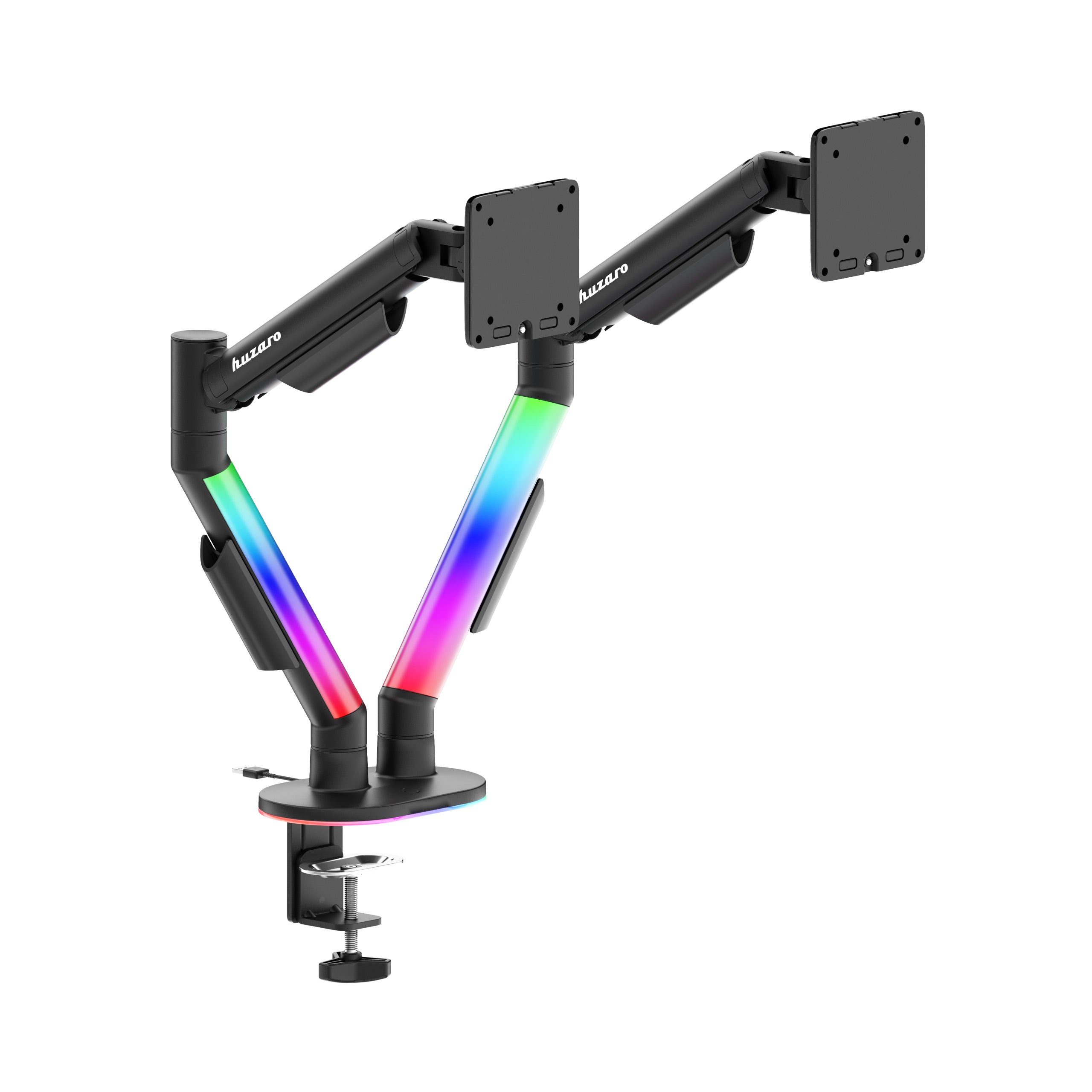 Uchwyt do biurka na 2 monitory Huzaro Motion 2.6 RGB