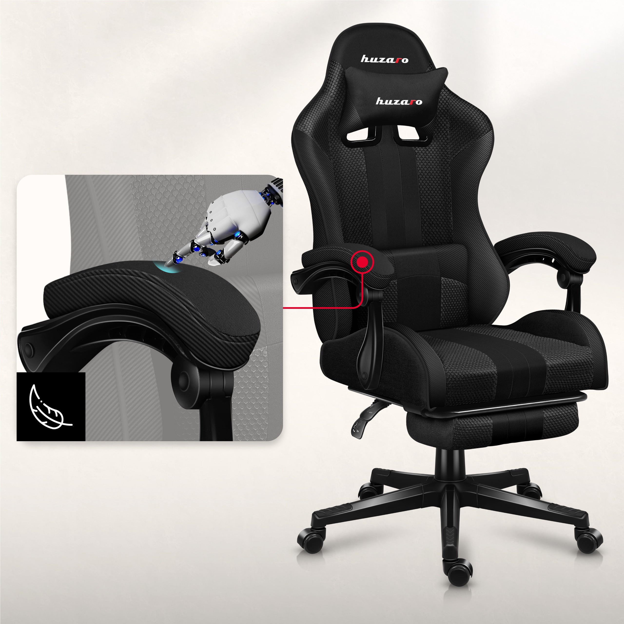 Antypoślizgowe podłokietniki