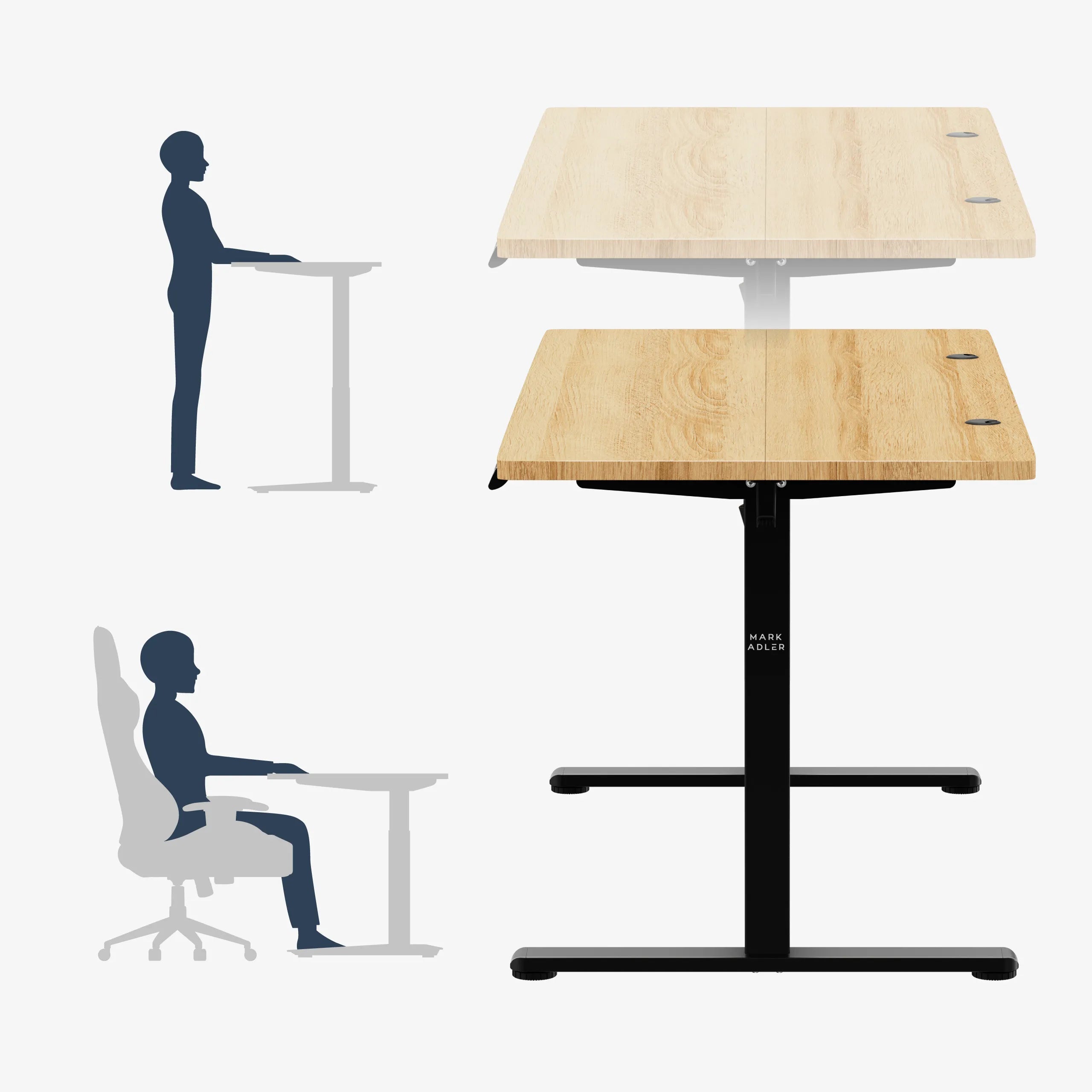 Biurko z elektryczną regulacją wysokości