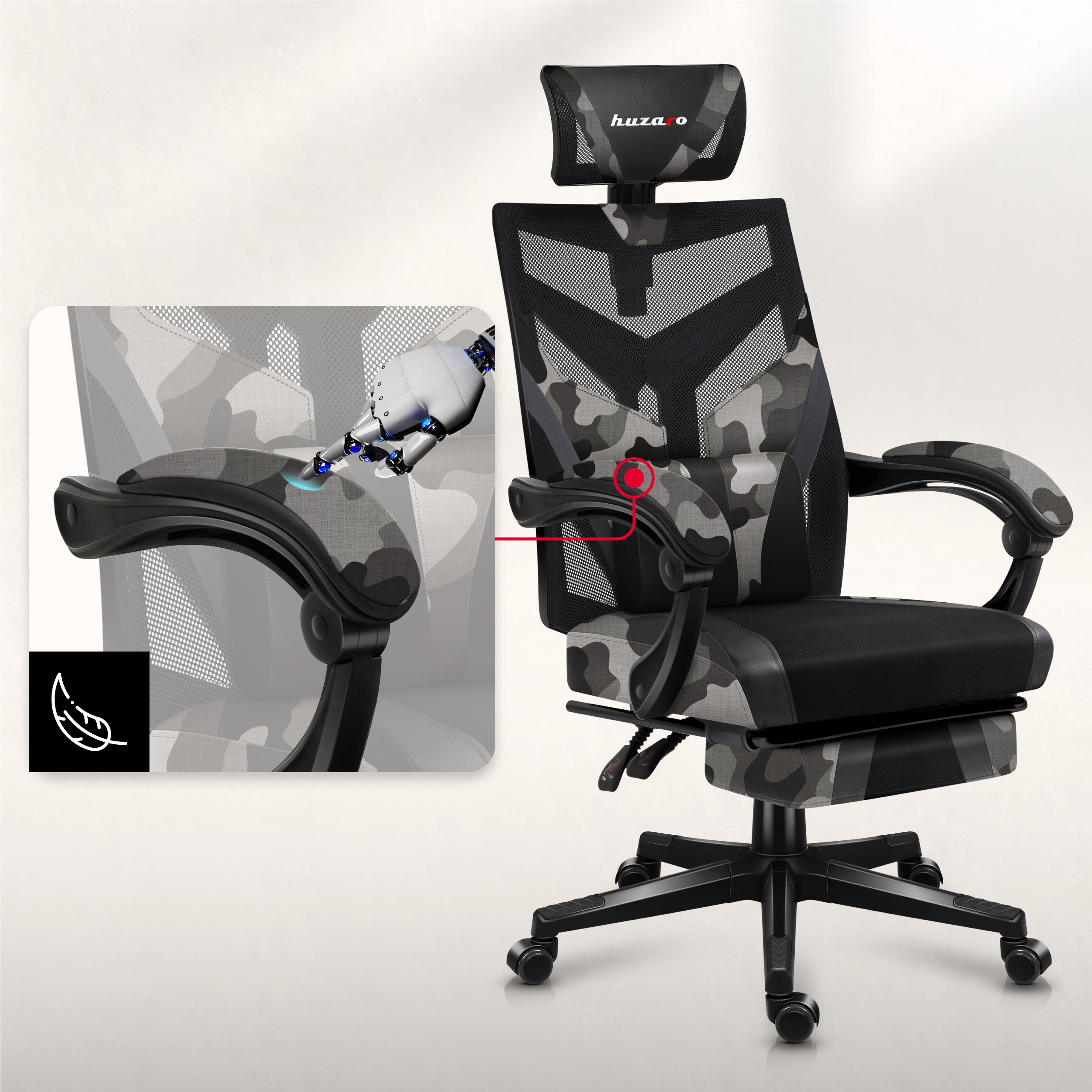 Ergonomiczne, wygodne podłokietniki