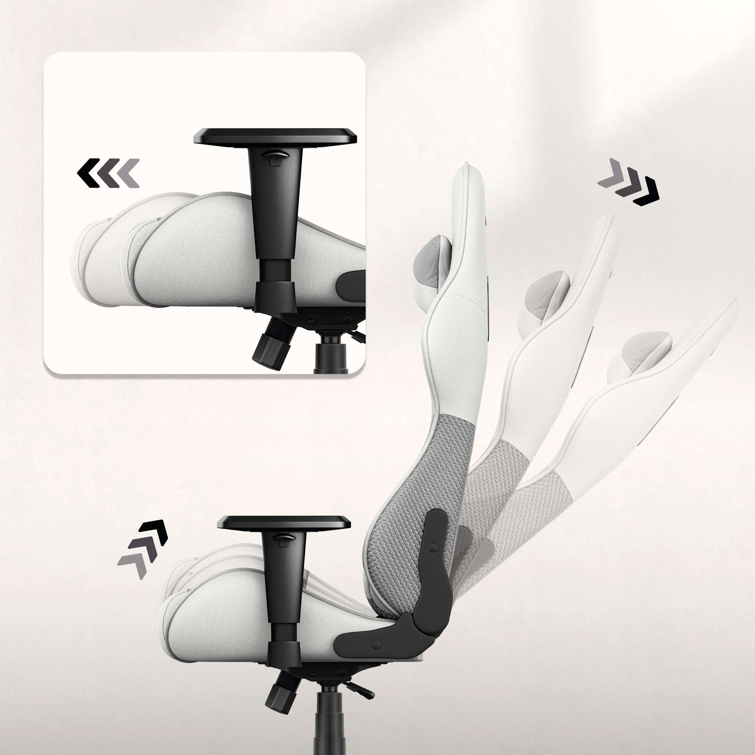 Gaming chair with SideRest technology