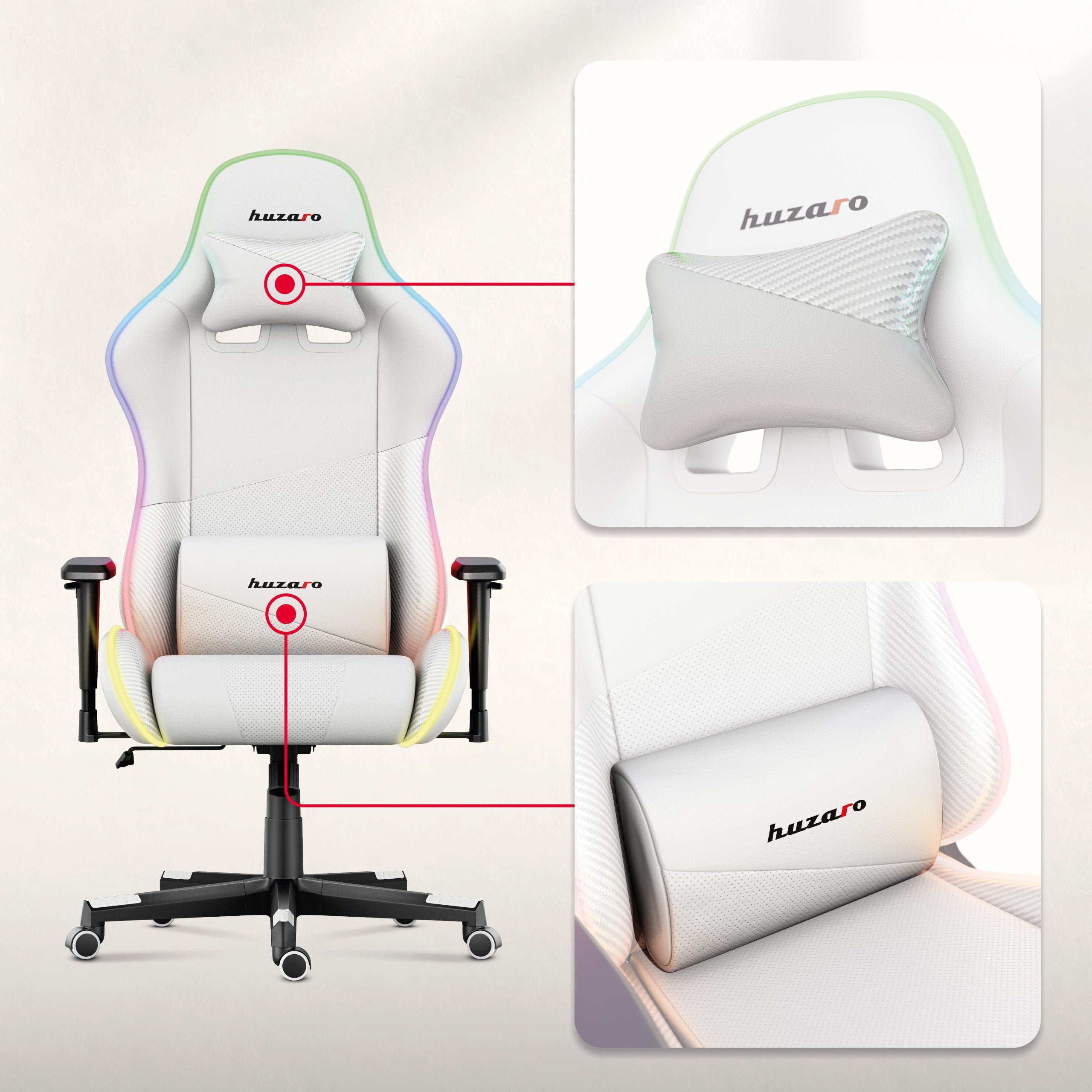 Neck support cushion and adjustable lumbar cushion