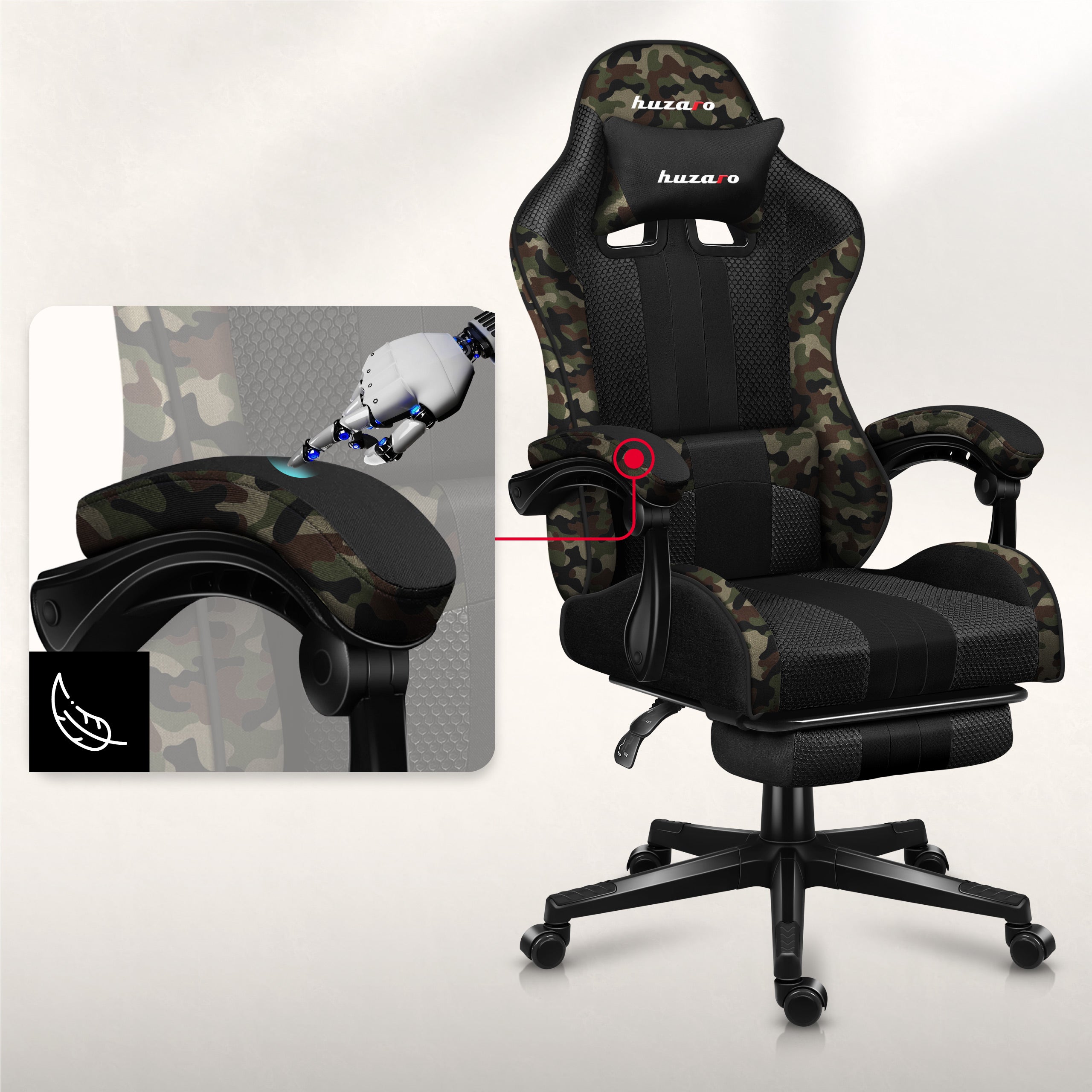 Antypoślizgowe podłokietniki