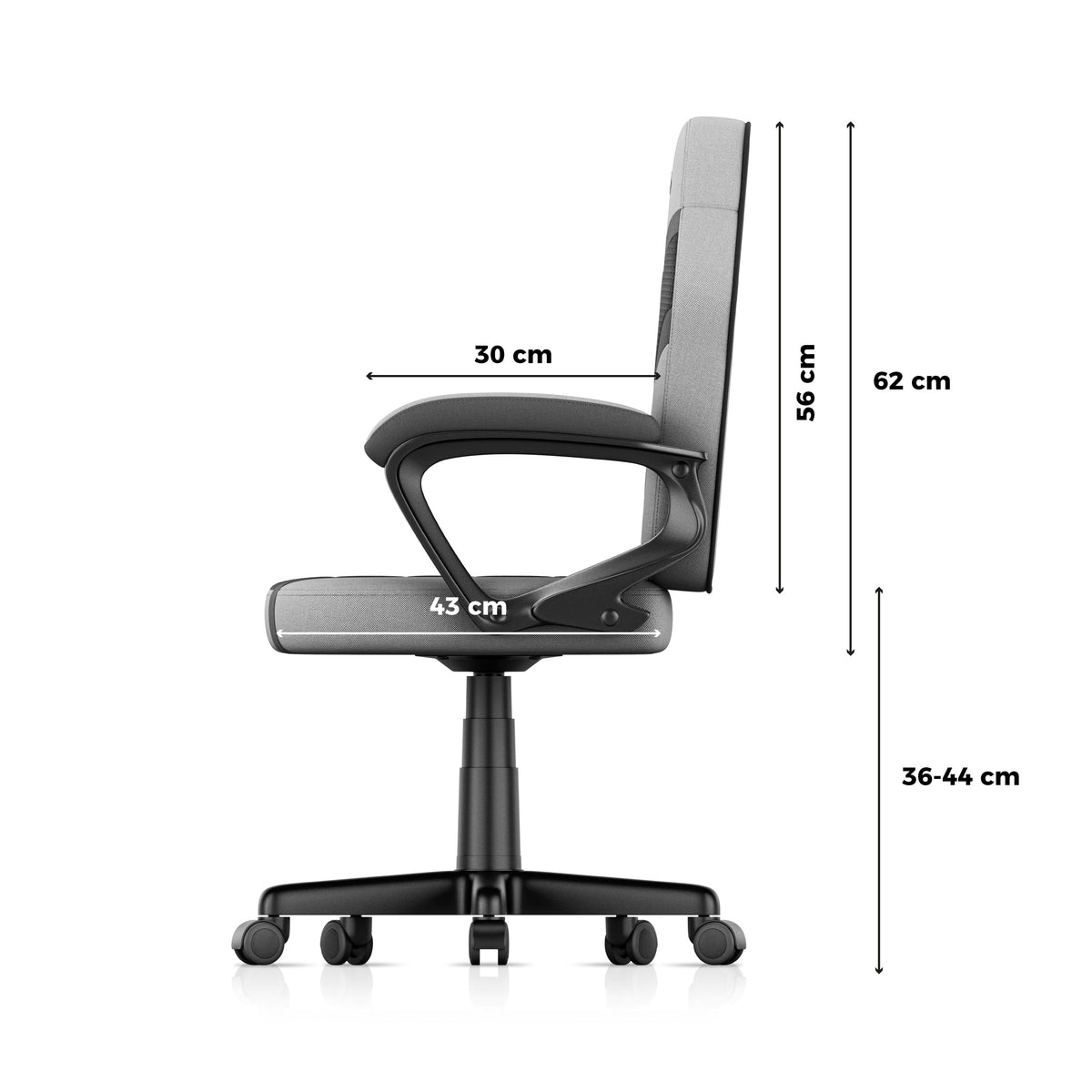 Fotel Gamingowy dla dziecka HUZARO RANGER 1.0 Grey Mesh OUTLET