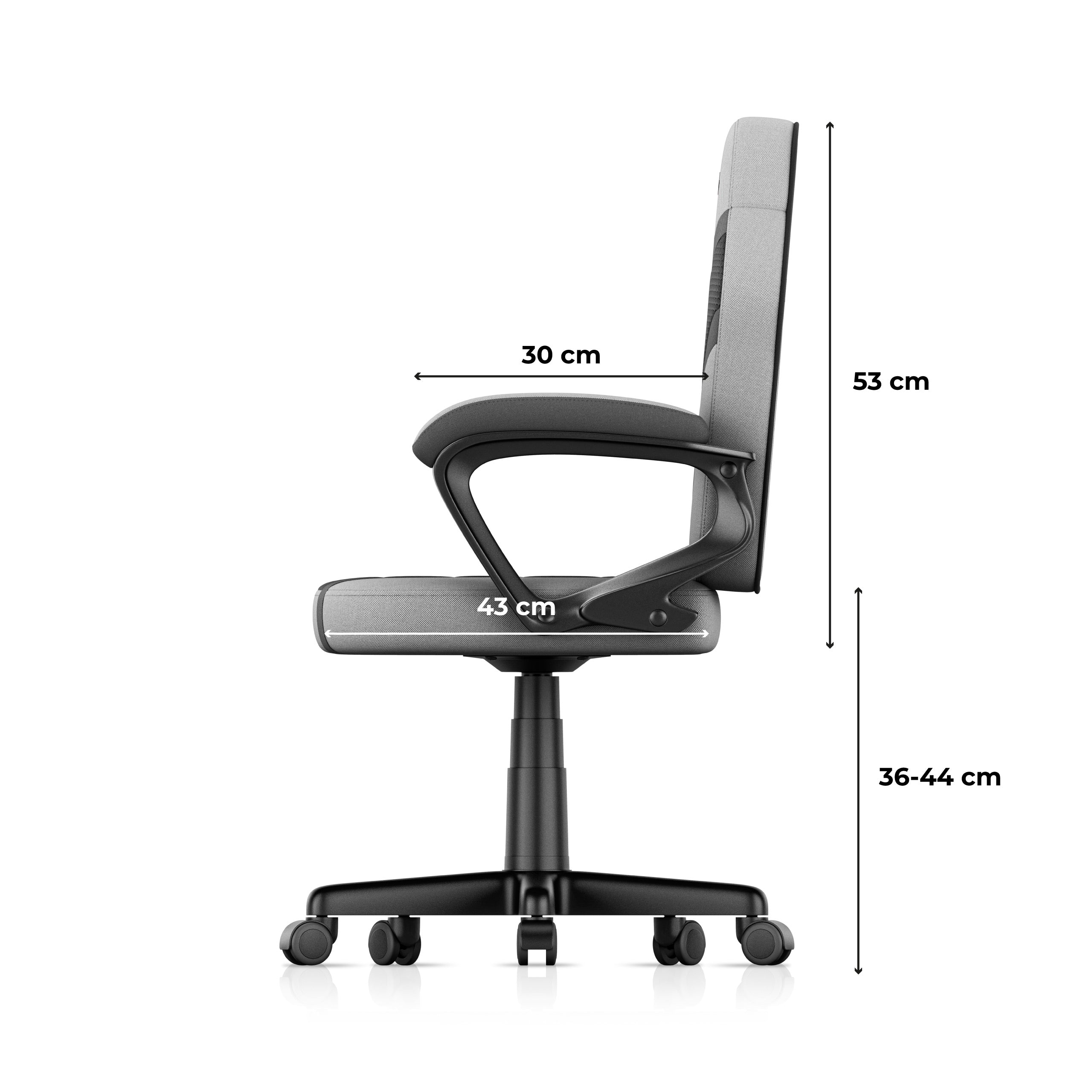 Fotel Gamingowy dla dziecka HUZARO RANGER 1.0 Grey Mesh OUTLET