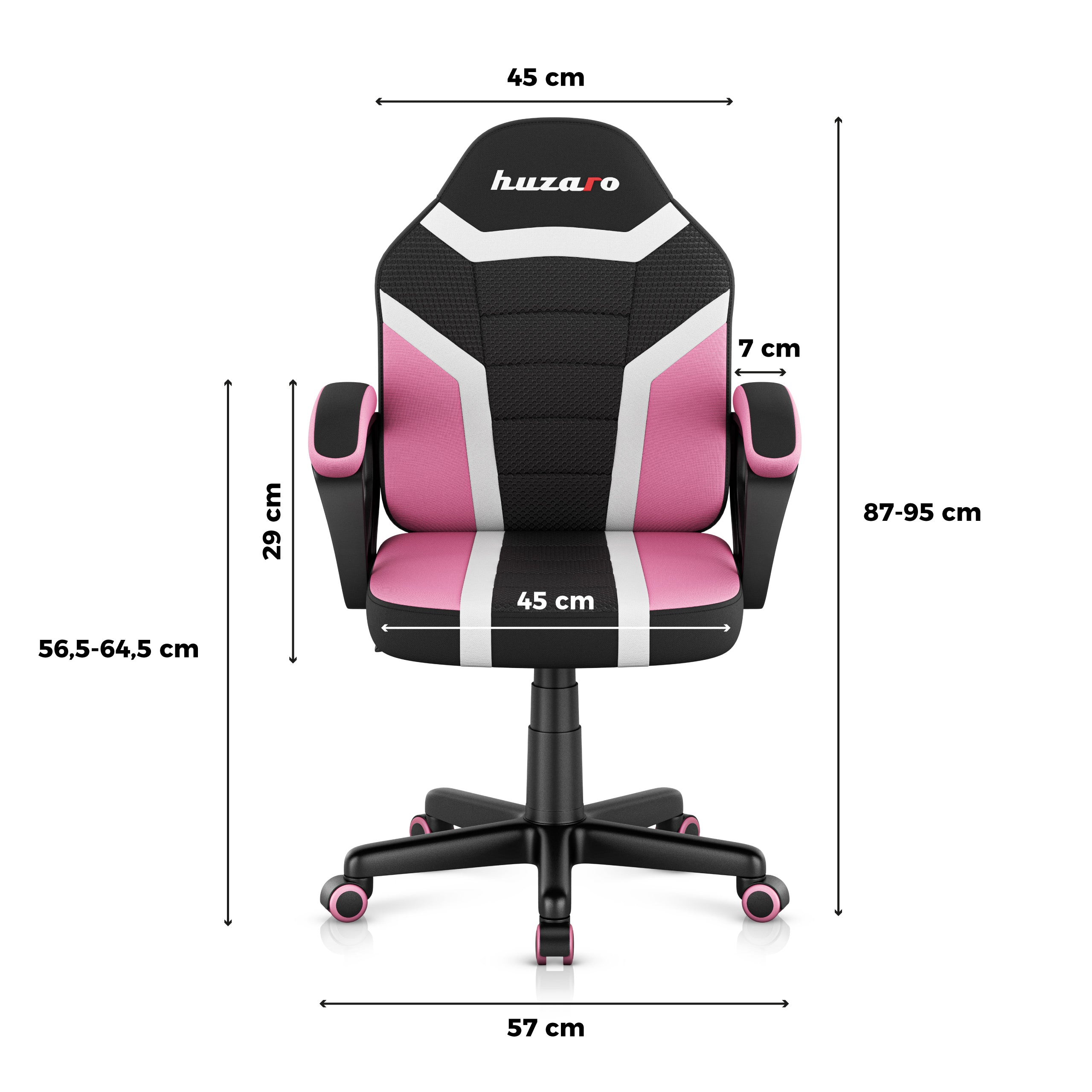 Fotel Gamingowy dla dziecka HUZARO RANGER 1.0 Pink Mesh OUTLET