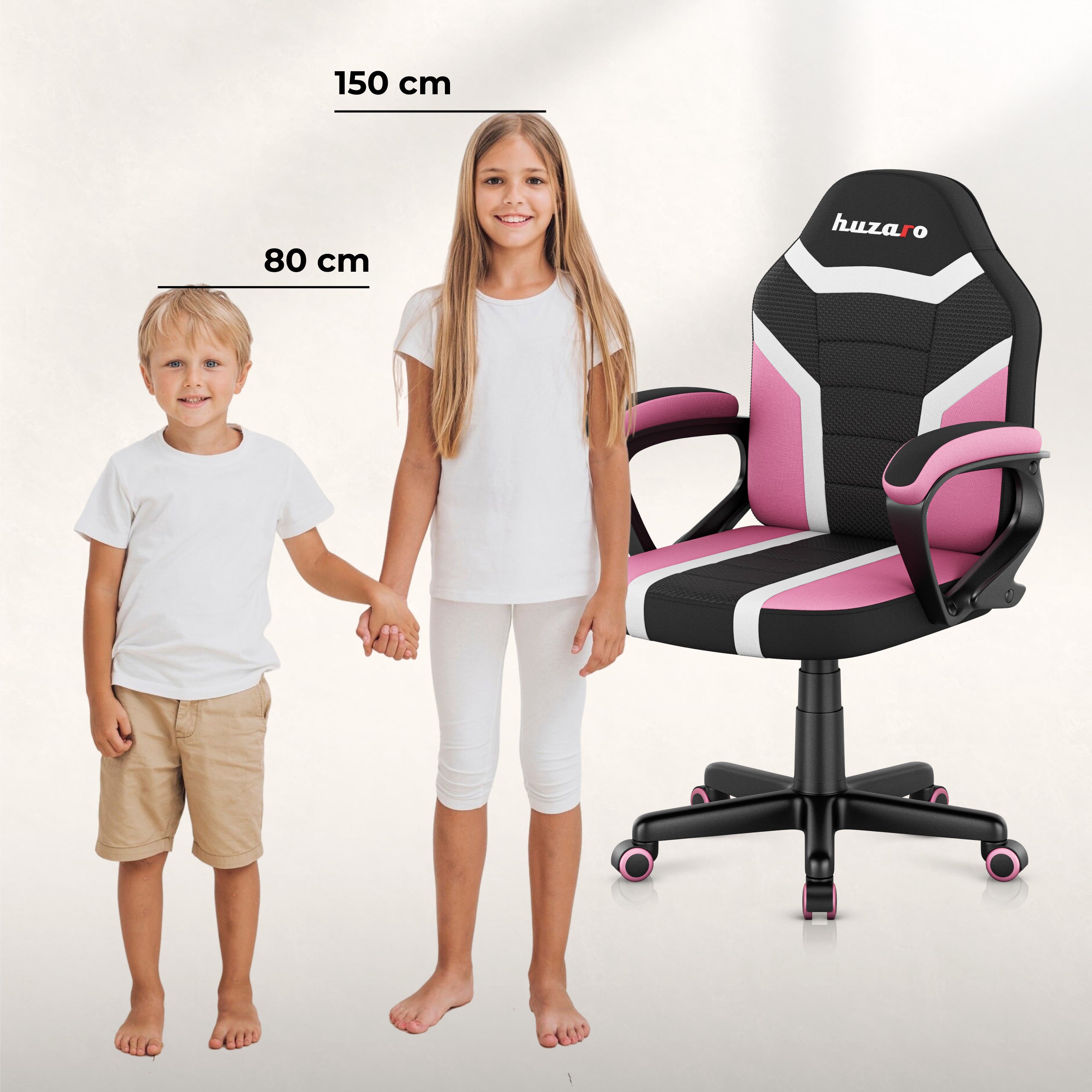 Fotel Gamingowy dla dziecka HUZARO RANGER 1.0 Pink Mesh